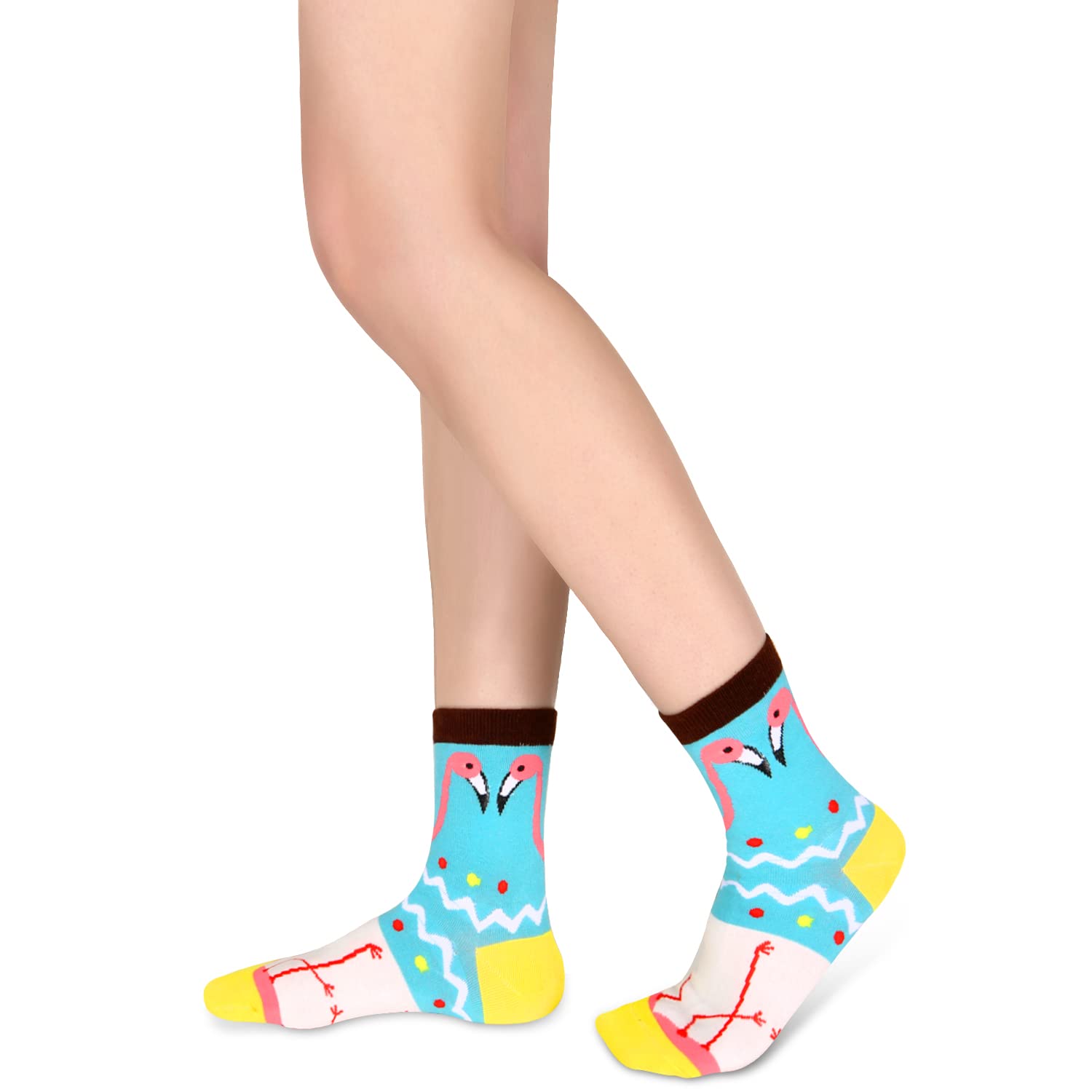 Benefeet Women's Funny Animal Crew Socks - Colorful Cotton Socks for Casual Wear & Gifts