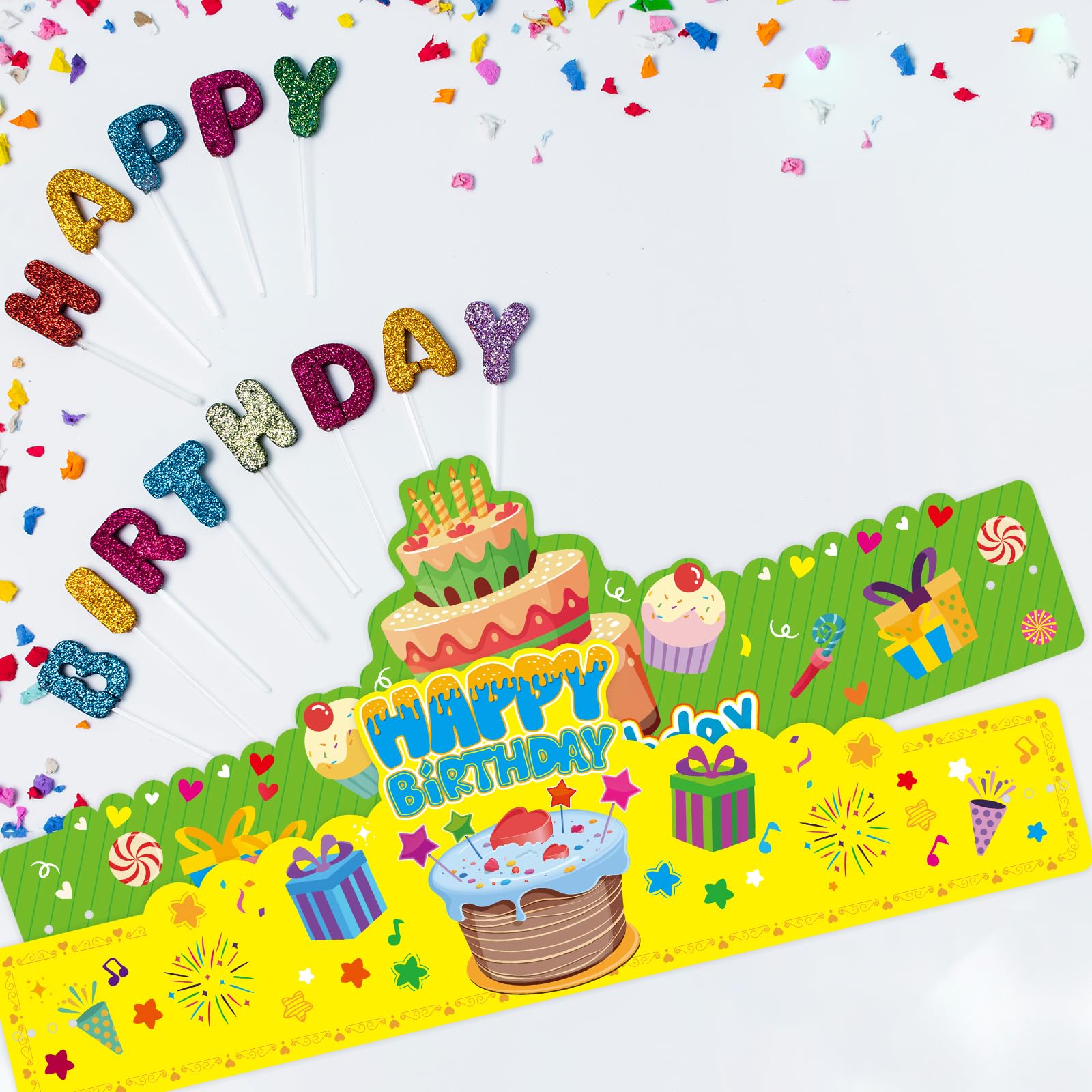 36Pcs Colorful Birthday Crowns for Kids - Happy Birthday Party Hats for Classroom, School, Family & VBS Celebrations - Perfect for Birthday Parties, Classroom Rewards & Special Events