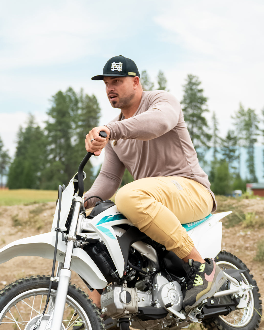 Motorcycle Long Sleeve Shirt for Men - Comfortable Earth Tone Riding Apparel for Harley & Cruiser Bikes | Perfect for Road Trips & Motorcycle Events