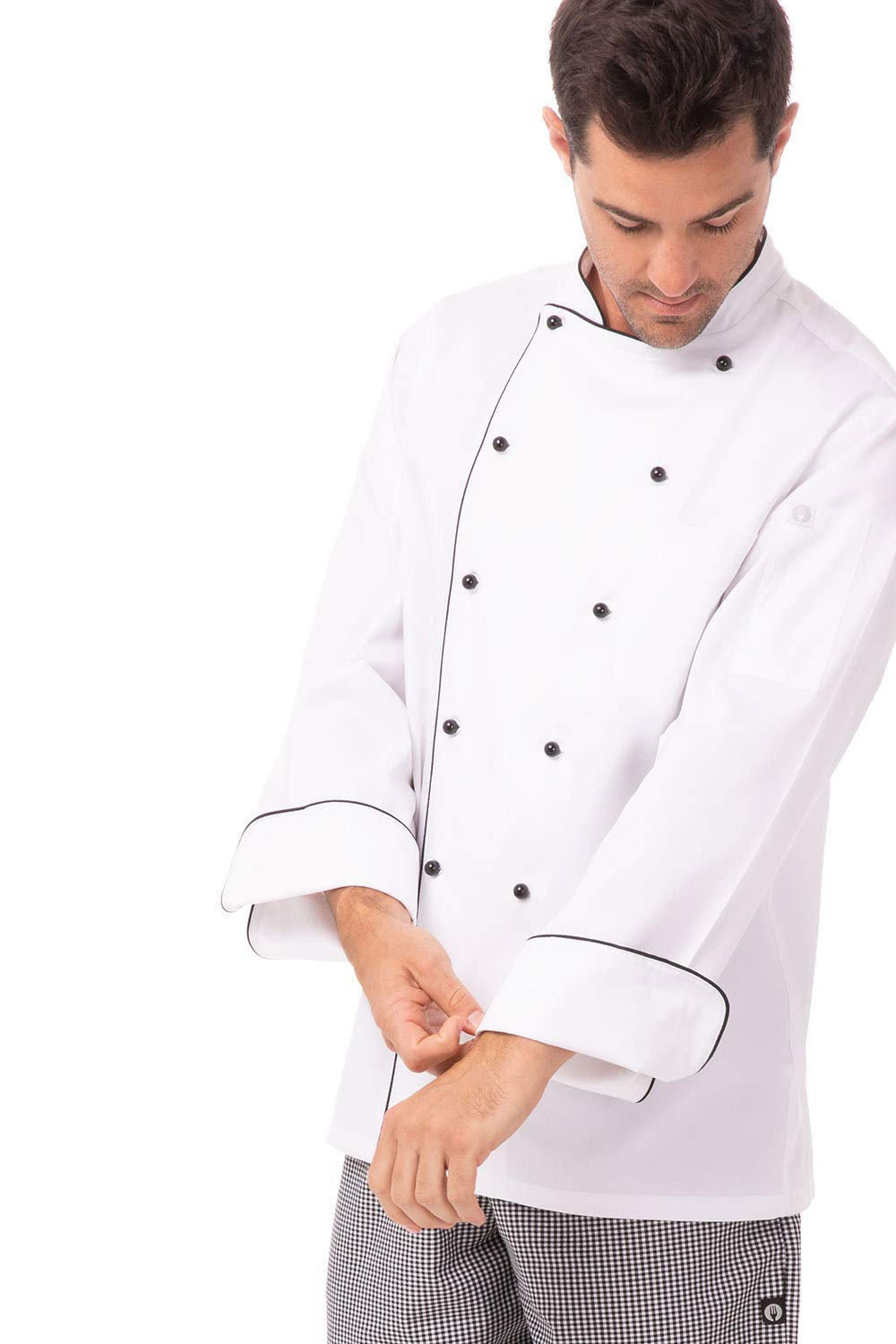 Chef Works Customized Men's Newport Executive Chef Coat - Professional Kitchen Uniform for Cooking, Baking & Culinary Arts