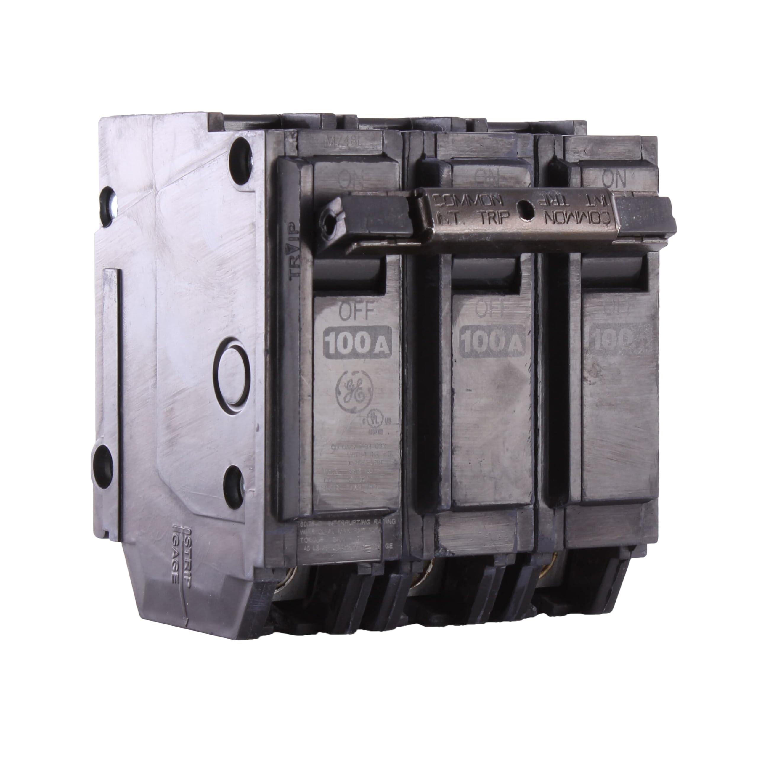 100A 3-Pole Plug-In Circuit Breaker, 120/240V - Ideal for Residential & Commercial Electrical Panels, HVAC Systems, and Industrial Equipment