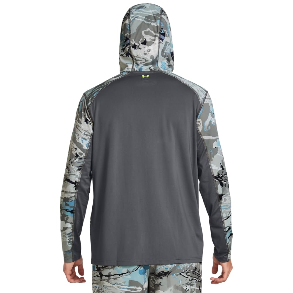 Under Armour Men's Iso-Chill Shorebreak Camo Hoodie - Lightweight Sweatshirt for Running & Gym Workouts - Moisture-Wicking & UV Protection for Outdoor Sports