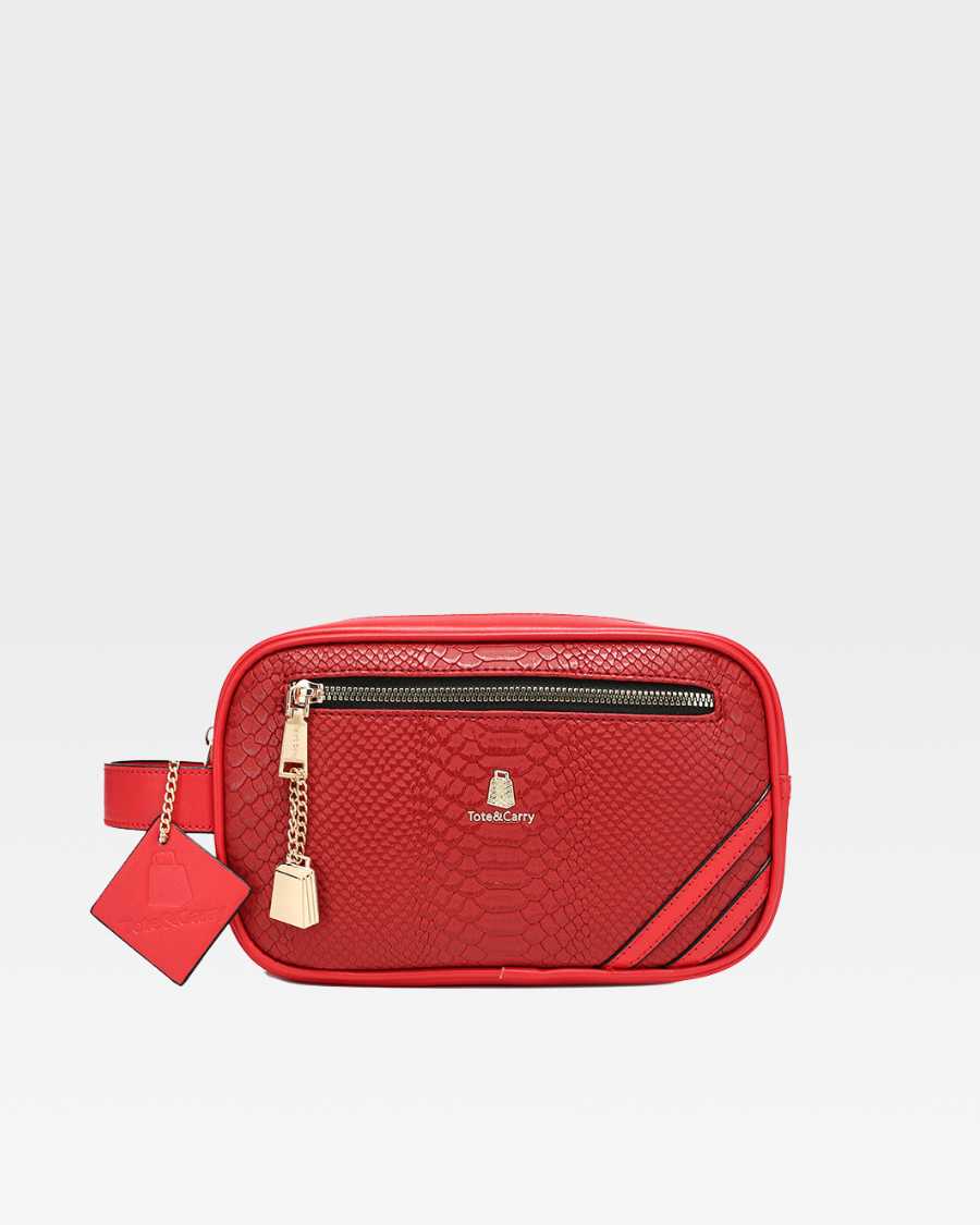 **Apollo 1 Waterproof Travel Toiletry Bag for Men & Women - Red Cosmetic Organizer for Bathroom, Gym, Camping & Air Travel**