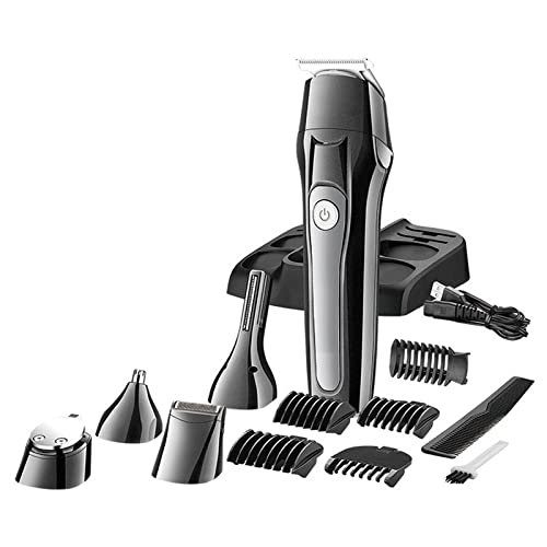 Professional Hair Clippers for Men - 5-in-1 Electric Beard Trimmer, Hair Clipper, Body Groomer, Nose & Eyebrow Trimmer - Perfect for Home Haircuts, Beard Grooming & Personal Care