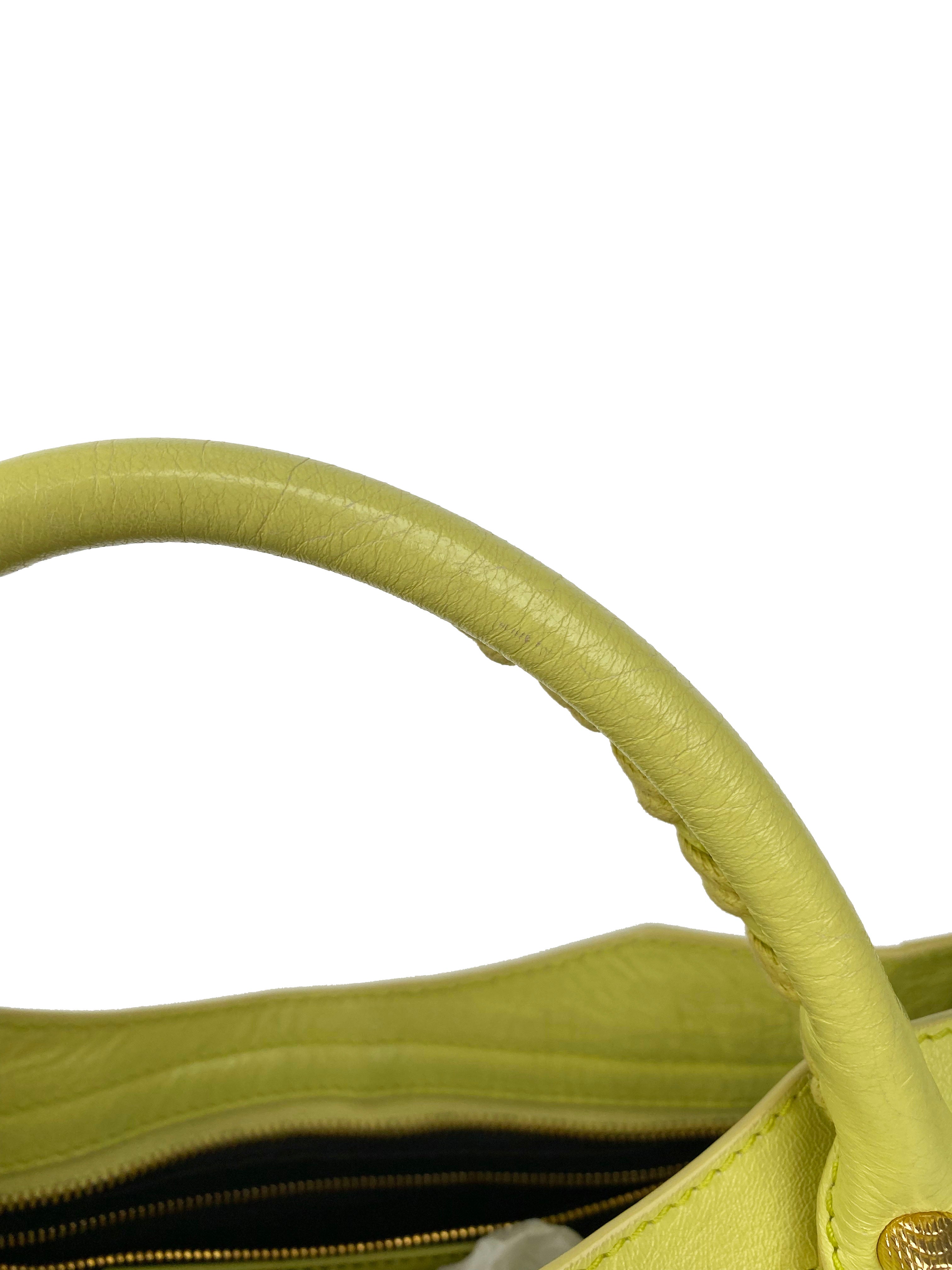 Balenciaga Pistachio Yellow Medium City Bag - Luxury Designer Handbag for Women | Perfect for Work, Travel & Everyday Use