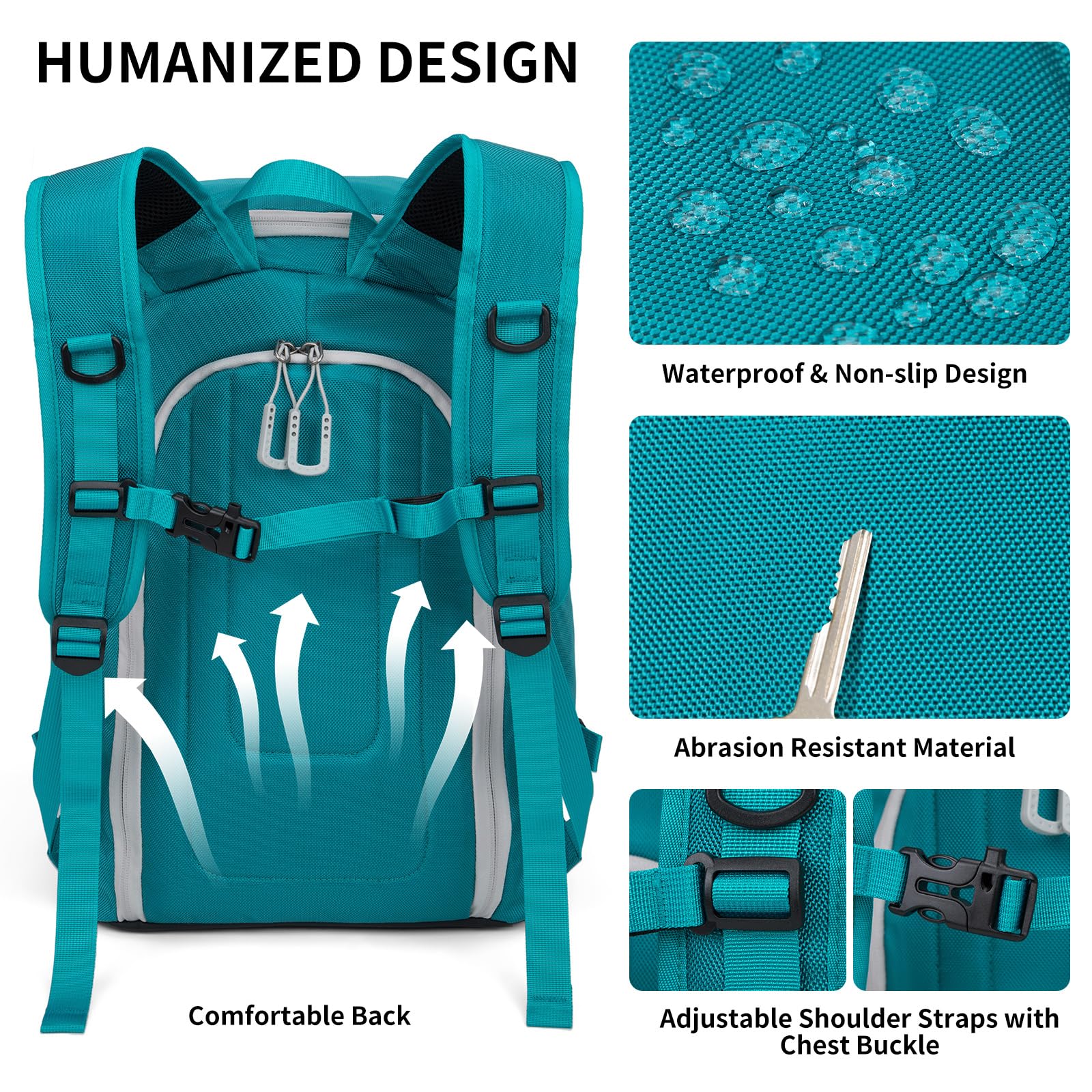 NONSAR 50L Waterproof Ski Boot Backpack - Snowboard Travel Bag for Helmet, Goggles, Gloves & Accessories - Durable Winter Sports Gear for Men & Women - Perfect for Ski Trips, Snowboarding Vacations & Mountain Adventures