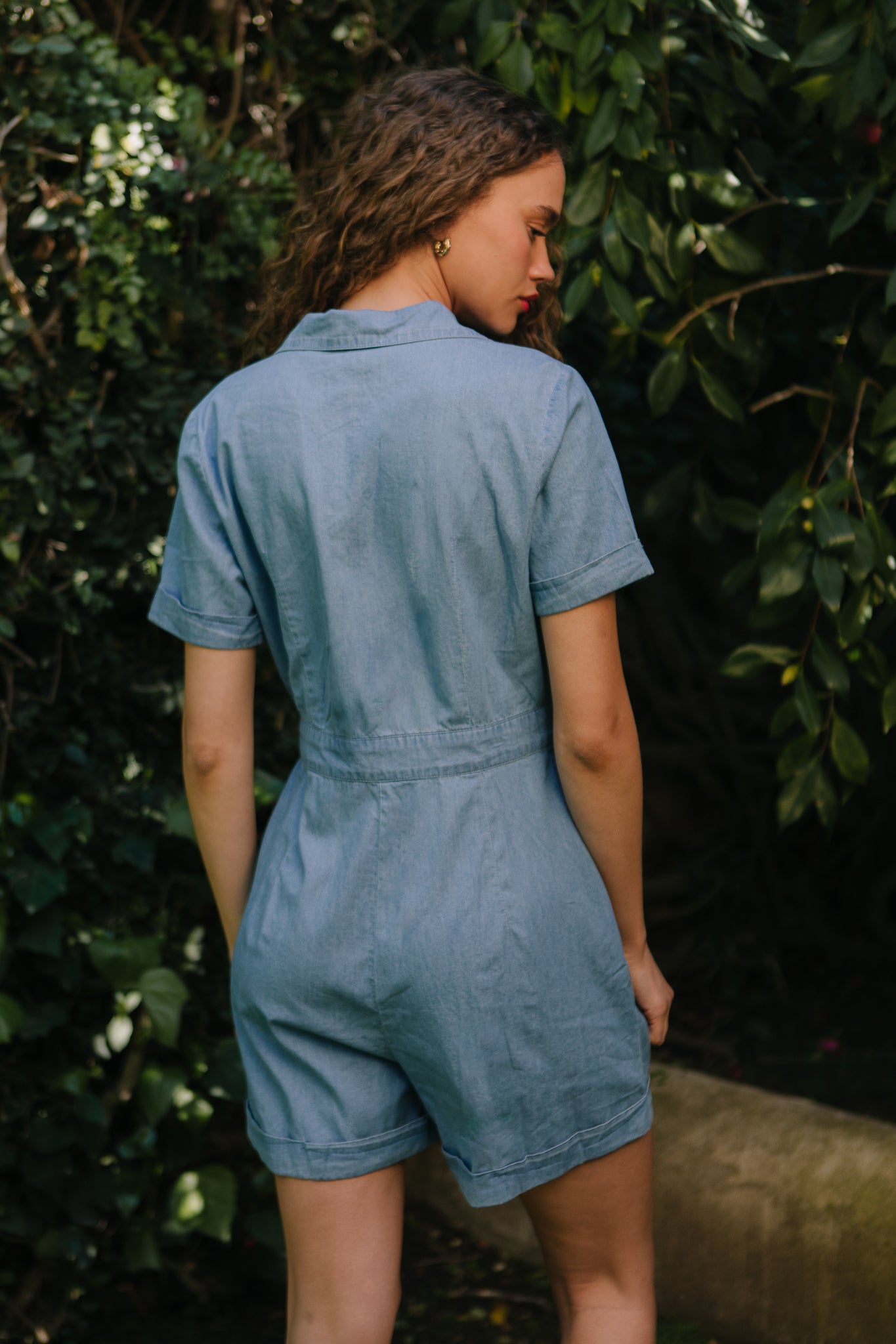 Natalia Romper in Chambray - Stylish Women's Jumpsuit for Summer Outfits & Beach Vacations