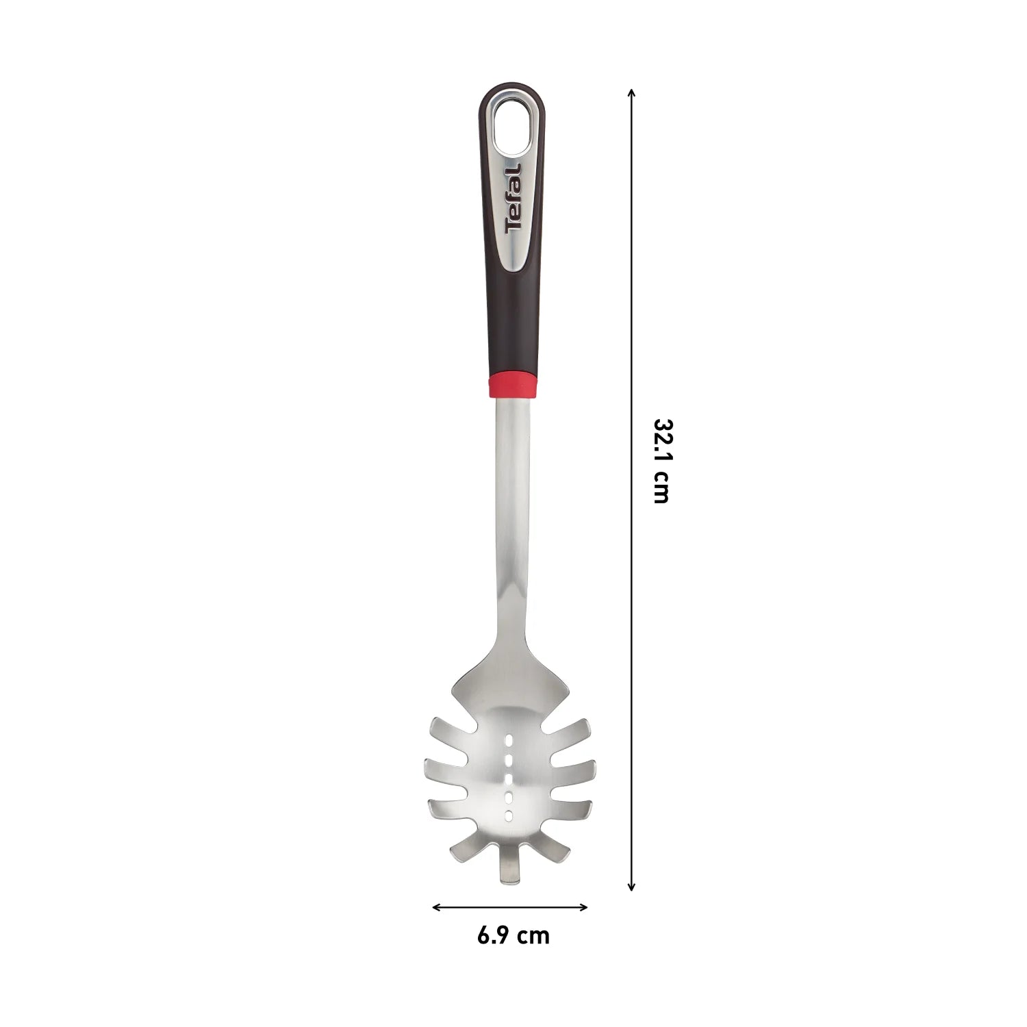 Tefal Ingenio Stainless Steel Pasta Spoon K1180814 - Durable Kitchen Utensil for Cooking, Serving Spaghetti & Pasta - Perfect for Restaurants, Home Chefs & Italian Cuisine Lovers