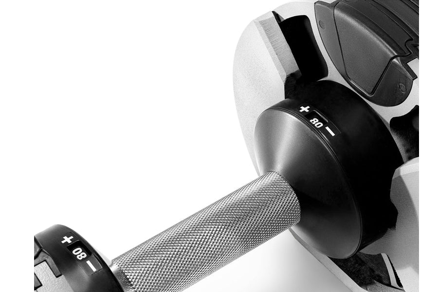 NÜOBELL 80lb Adjustable Dumbbells Set (Ash) - Premium Home Gym Equipment for Strength Training, Weight Lifting & Fitness Workouts