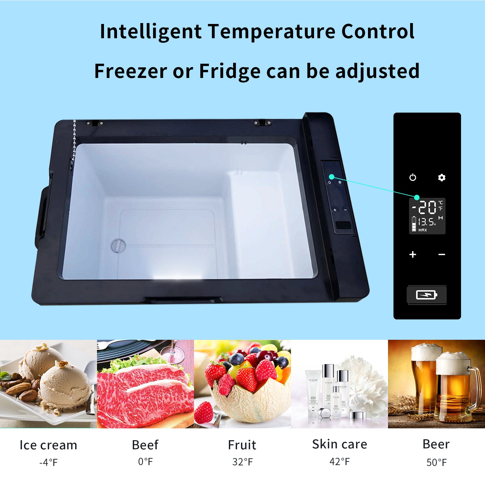 Alpicool C30 Portable Car Refrigerator 12V/24V DC - Compact Freezer for Road Trips, Camping & Outdoor Adventures