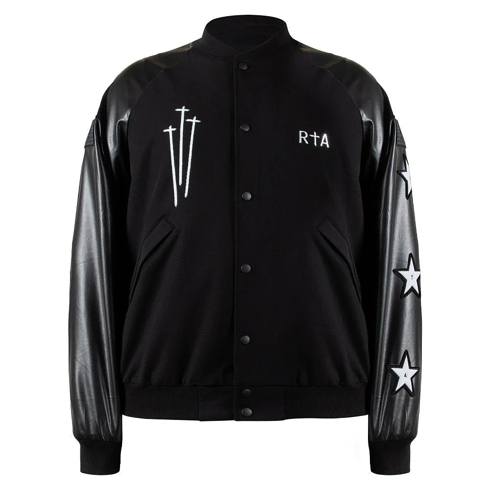RtA Atticus Varsity Jacket - Vintage Style Baseball Jacket for Men | Fashionable Letterman Jacket for Casual Wear & Street Style Outfits
