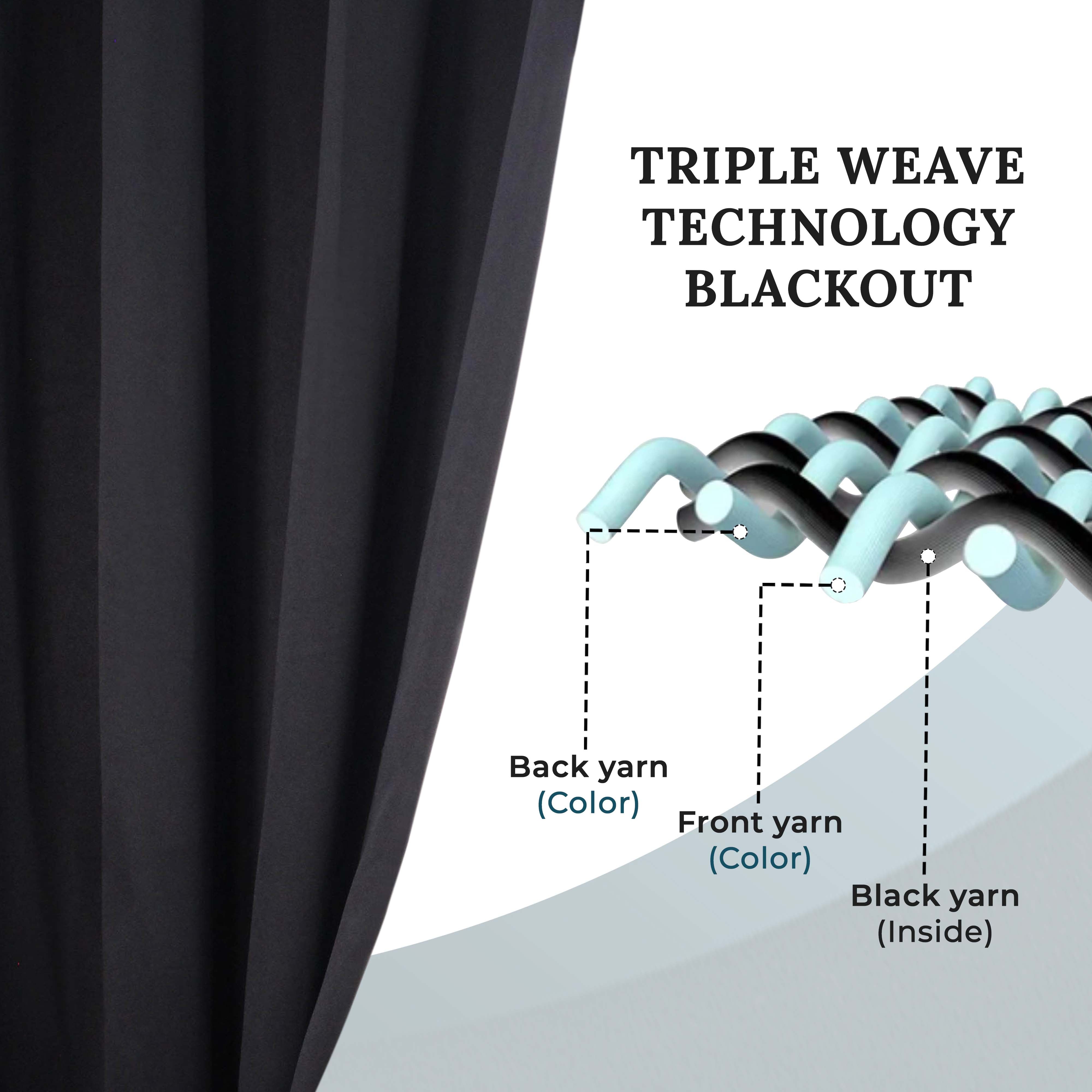 Solid Classic Modern Grommet Blackout Curtain Set - Thermal Insulated Window Drapes for Living Room & Bedroom - Noise Reducing & Light Blocking for Better Sleep