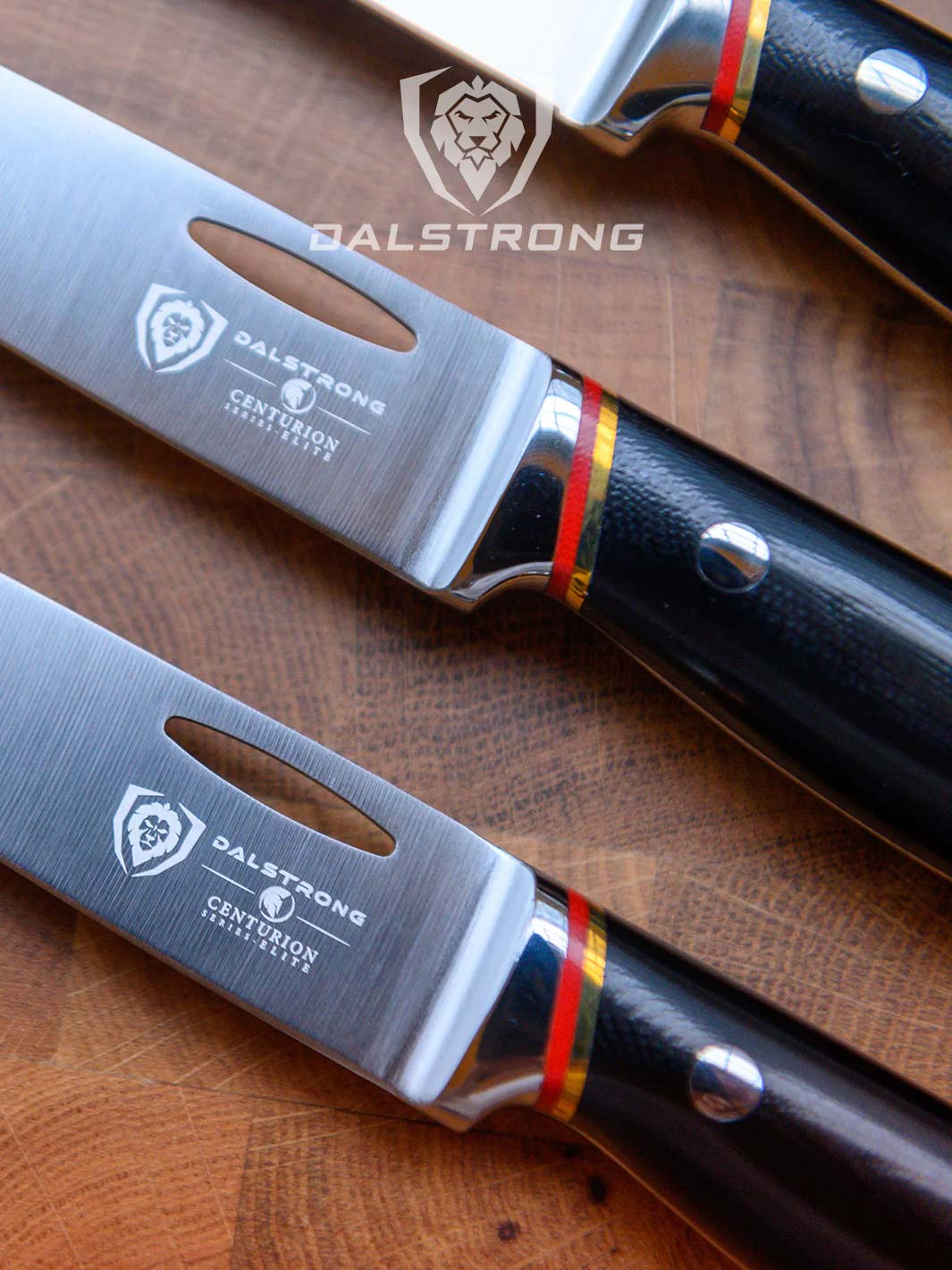 Premium Dalstrong Steak Knife Set - 4 Piece with 5 Blade Centurion Series - High-Quality Stainless Steel Knives for Perfect Steak Cutting - Ideal for Home Kitchens, BBQ Parties & Fine Dining