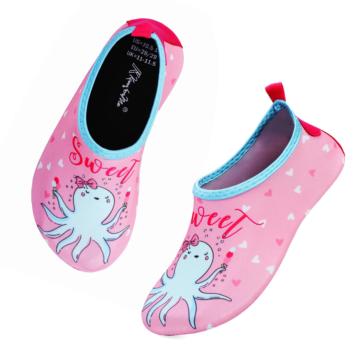 Kkomforme Kids Water Shoes for Beach & Pool - Non-Slip Quick-Dry Barefoot Swim Shoes for Toddler Boys & Girls | Perfect for Swimming, Surfing & Water Play