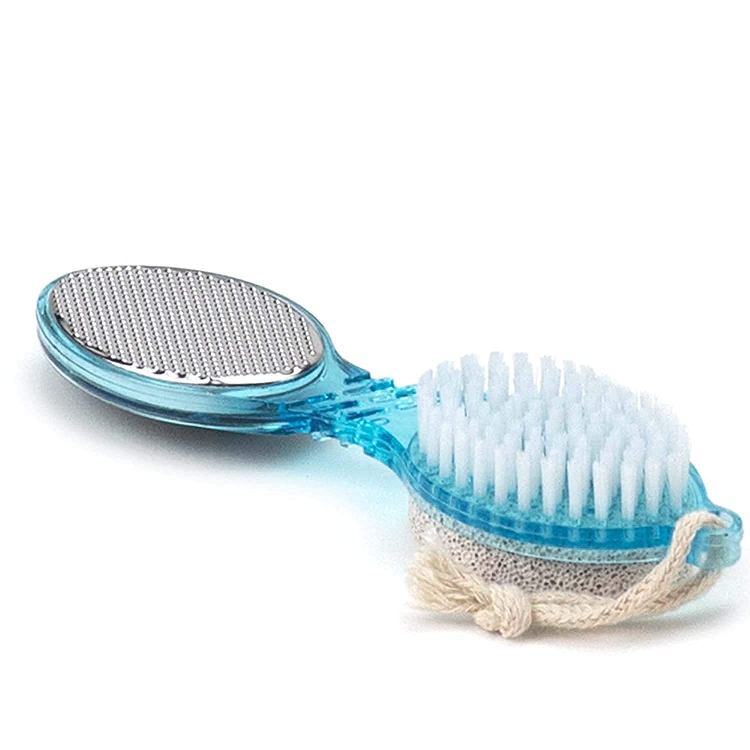 Wofier® 4-in-1 Manicure & Pedicure Set - Professional Nail Care Brush Kit with Foot File Tools for Women - Perfect for Home Spa, Travel & Salon Use (1 Pack)