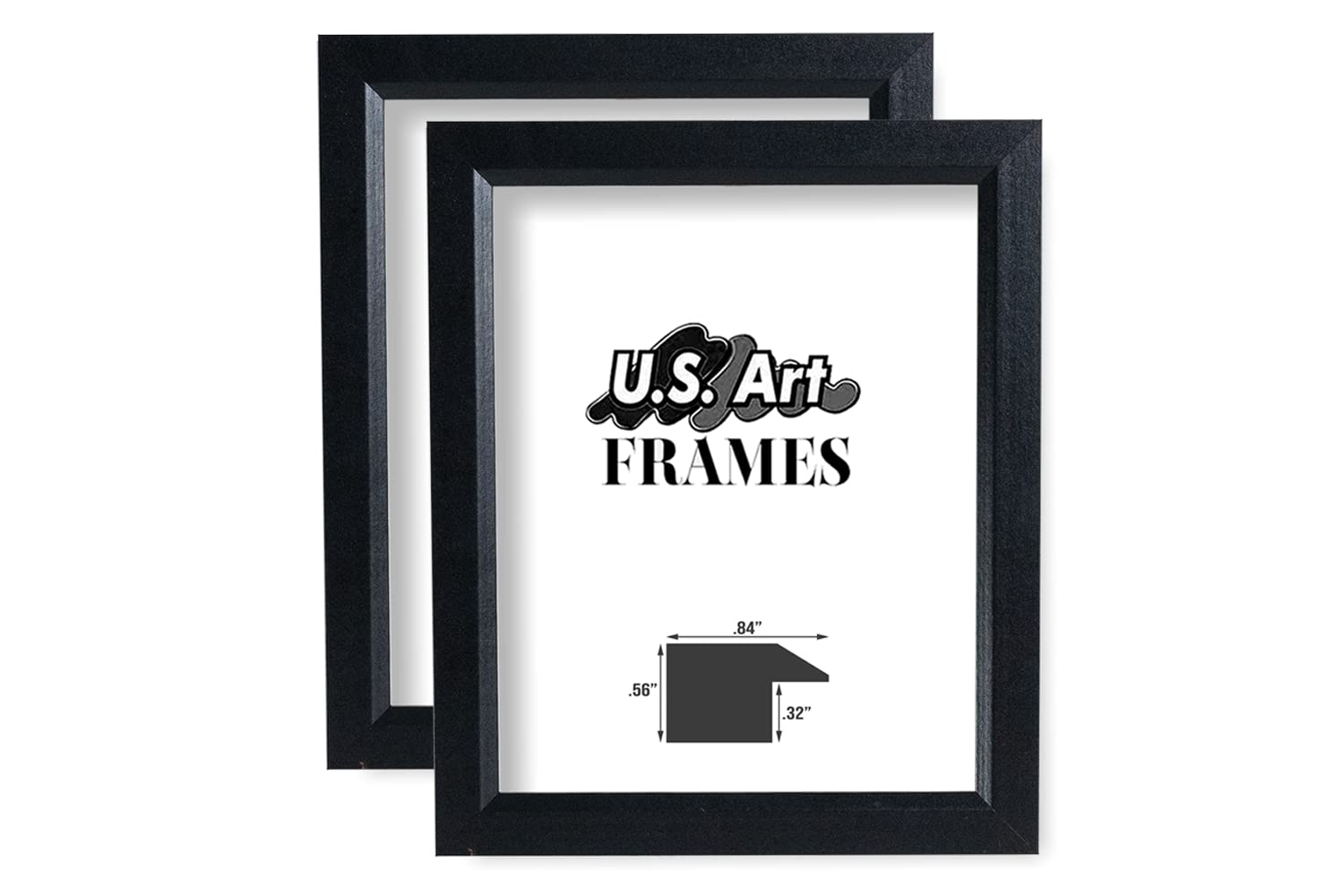 Premium 18x24 Inch Black Solid Wood Picture Frame Set of 2 - Poplar Wood Poster Frame for Wall Art, Photos, and Decor - Perfect for Home, Office, and Gallery Display