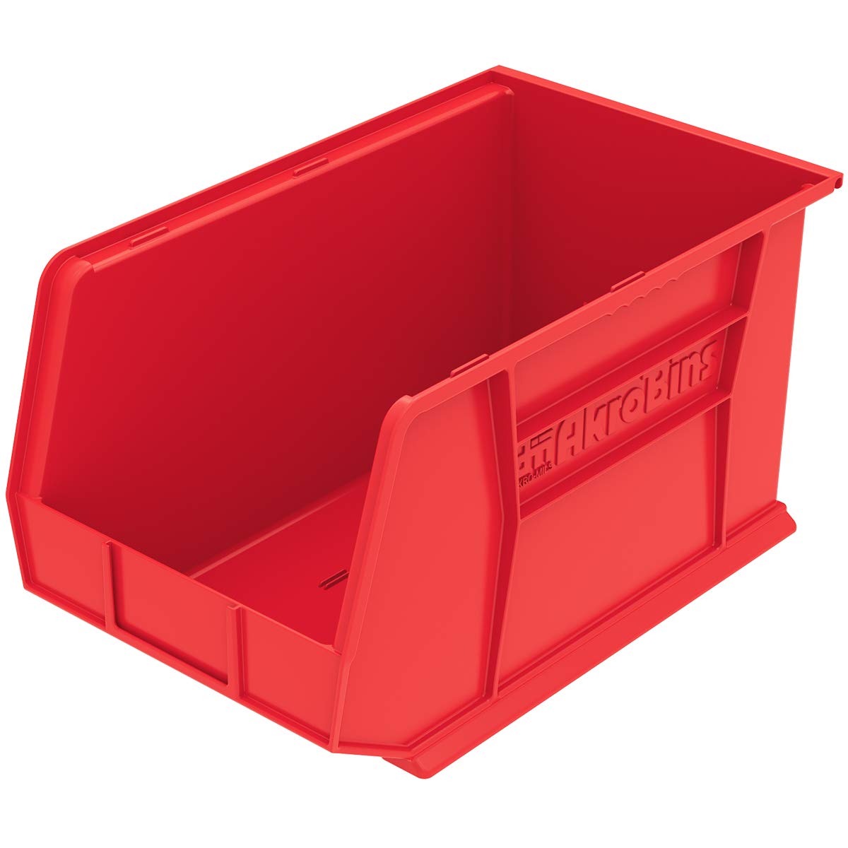 Akro-Mils 30260 AkroBins Plastic Storage Bins - 18x11x10 Inches, Red (6-Pack) - Hanging & Stackable Organizer for Garage, Workshop, Office & Home Organization