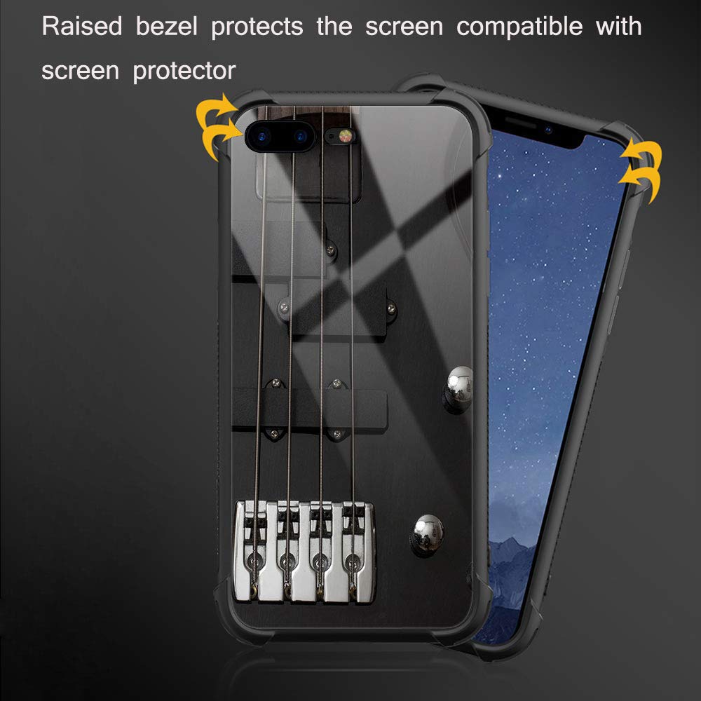 CARLOCA iPhone 8 Case Compatible with iPhone SE 2020 & iPhone 7 - Shockproof Anti-Scratch Hard Back Cover with Guitar Strings Design for Women & Girls | Perfect for Music Lovers & Daily Protection