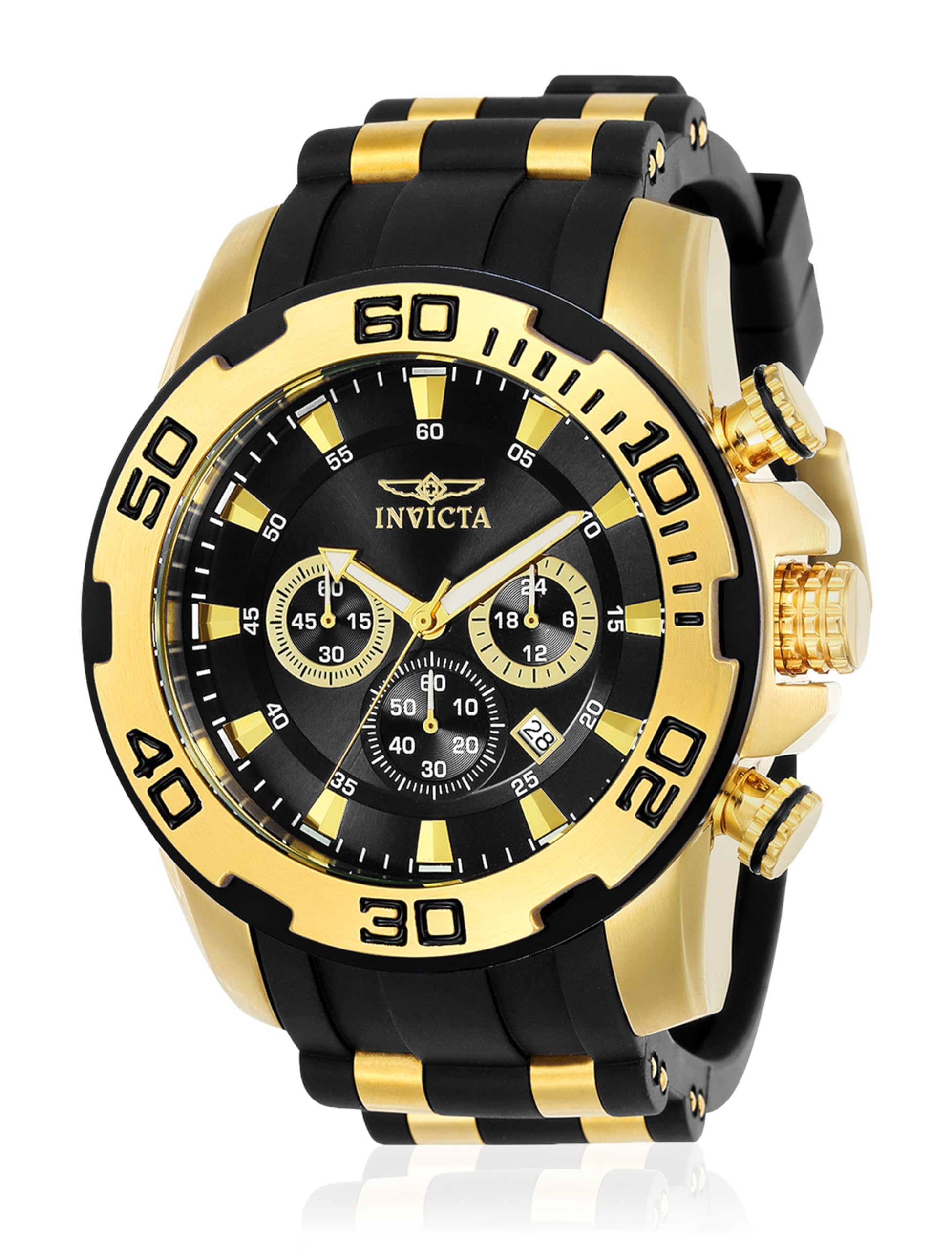 Invicta Men's Pro Diver 22340 Black Stainless Steel Quartz Watch - Waterproof Dive Watch for Swimming, Snorkeling & Everyday Wear