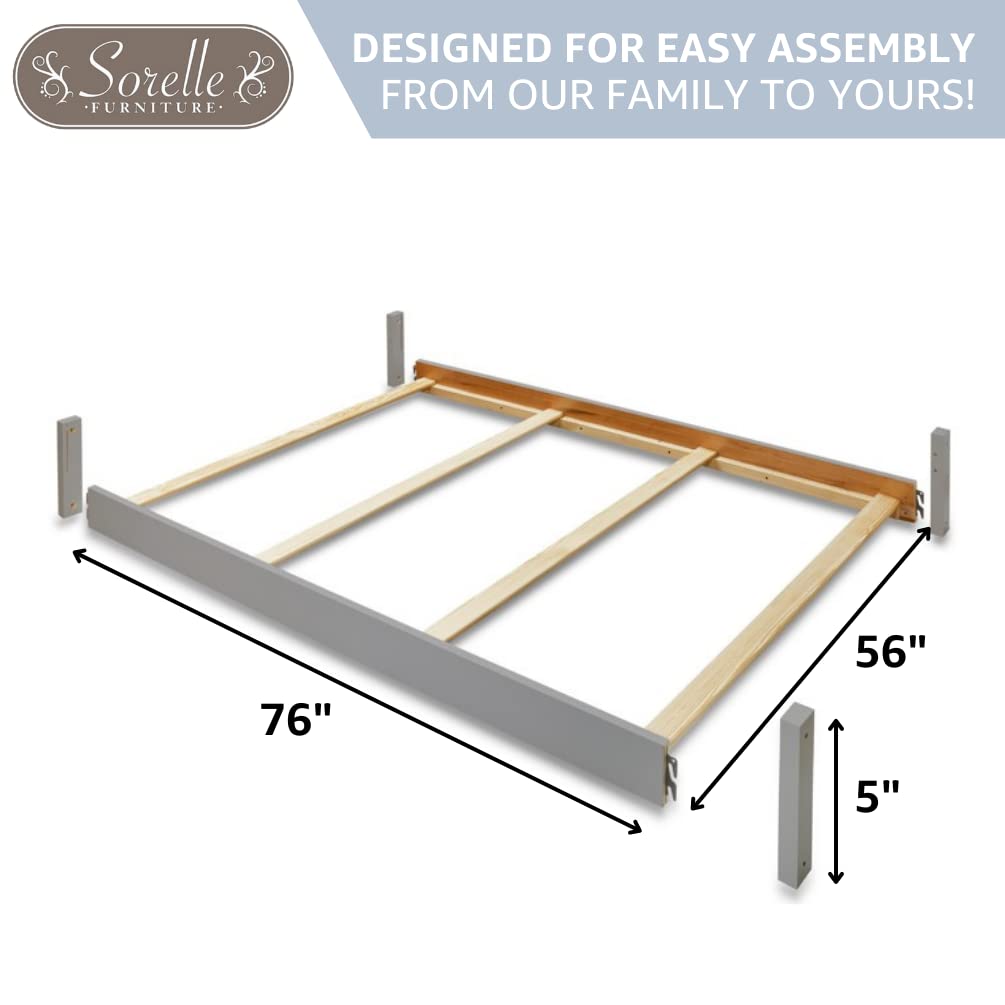 Sorelle Furniture Convertible Crib Rail - Wooden Toddler to Full-Size Bed Conversion Kit (Espresso #221) - Safe Transition for Growing Kids - Perfect for Nursery, Daycare & Guest Rooms