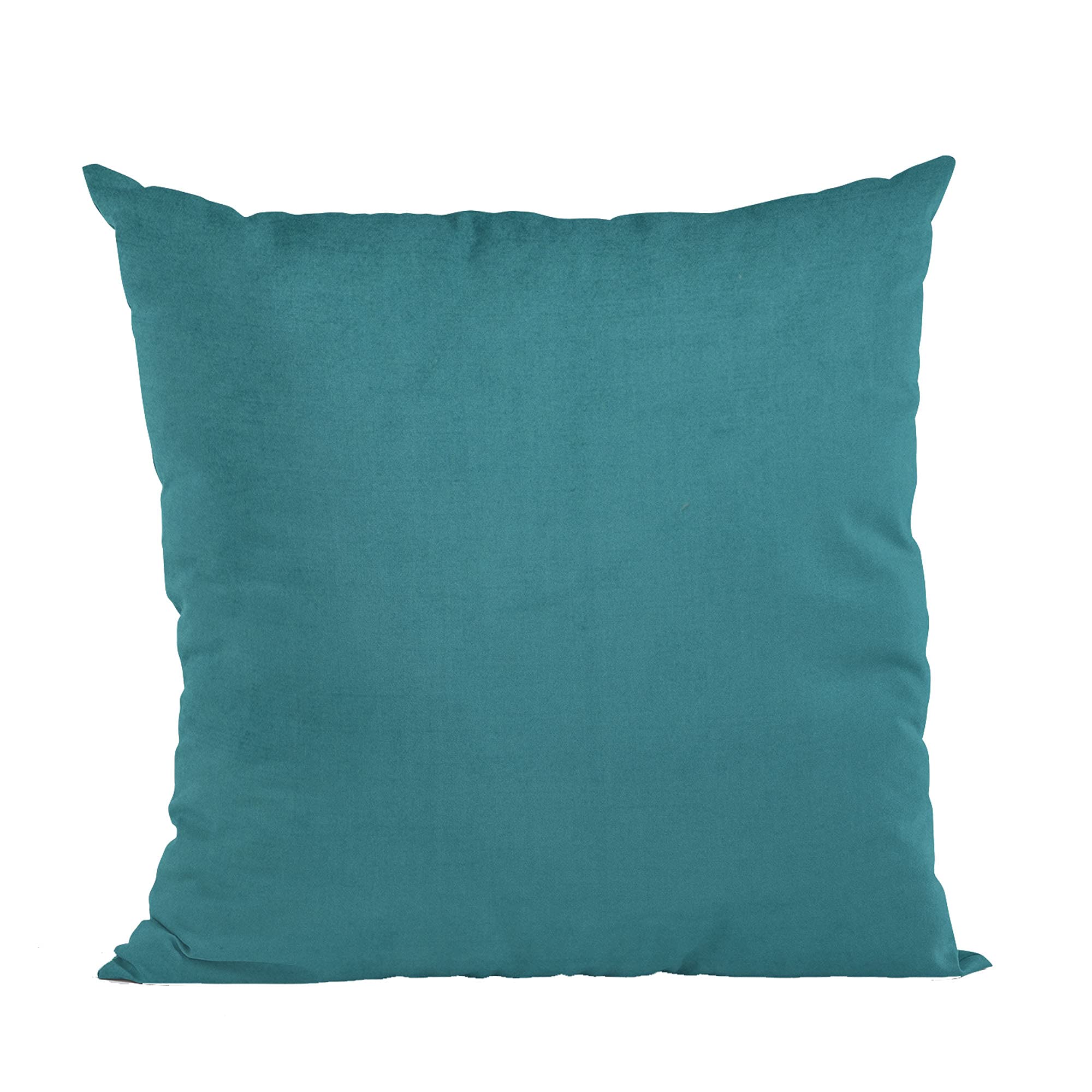 Luxury Blue Velvet Throw Pillow 20x20 Inches - Double Sided Plush Decorative Cushion for Sofa, Bed & Home Decor | Plutus Brands Shiny Solid Sky Blue Pillow Cover