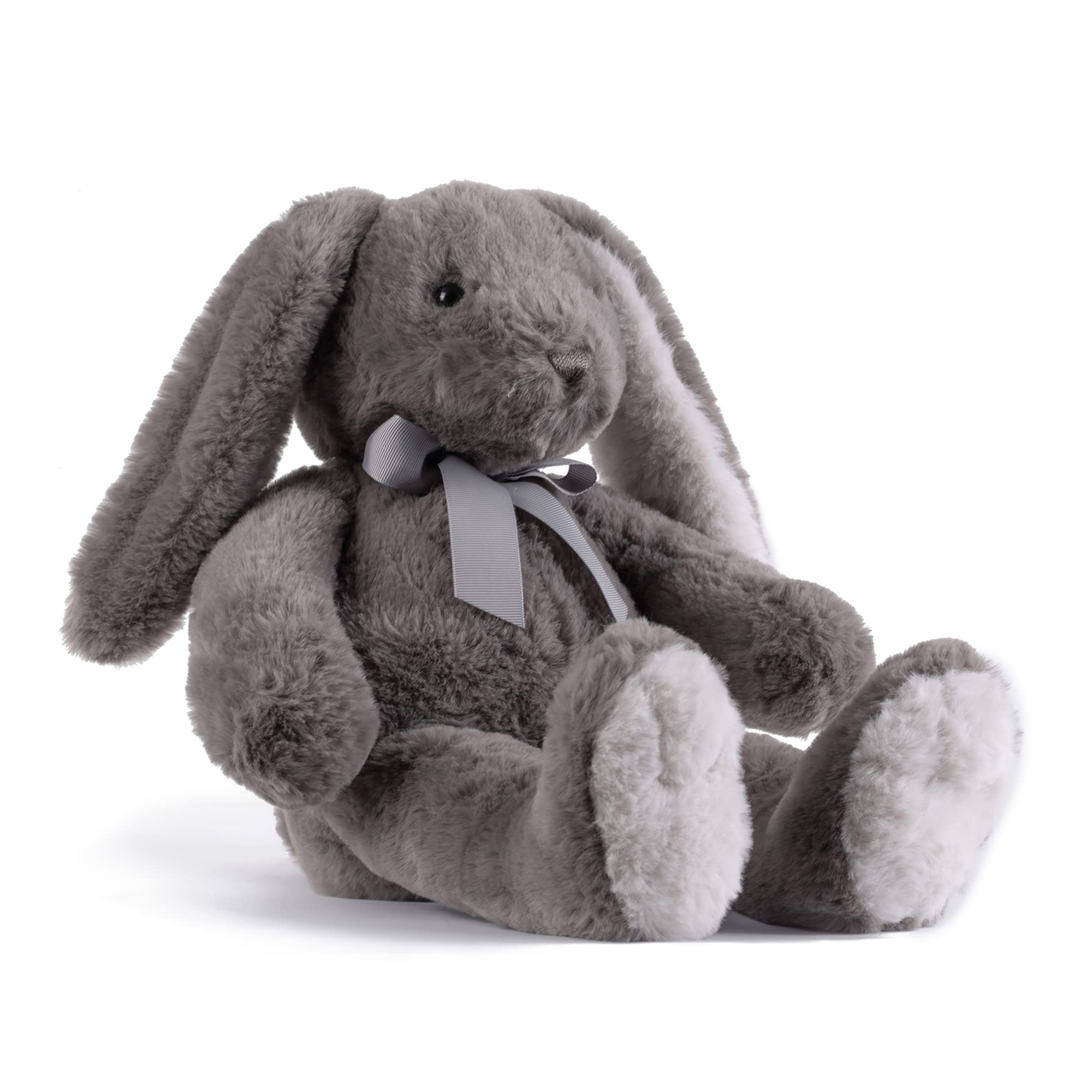 Soft Plush Stuffed Animal Toy - Gray Barney Rabbit (42cm Large) - Cute Velvet Cartoon Stuffed Animal for Kids, Perfect Birthday Gift for Boys & Girls - Great for Cuddling, Nursery Decor, and Holiday Presents