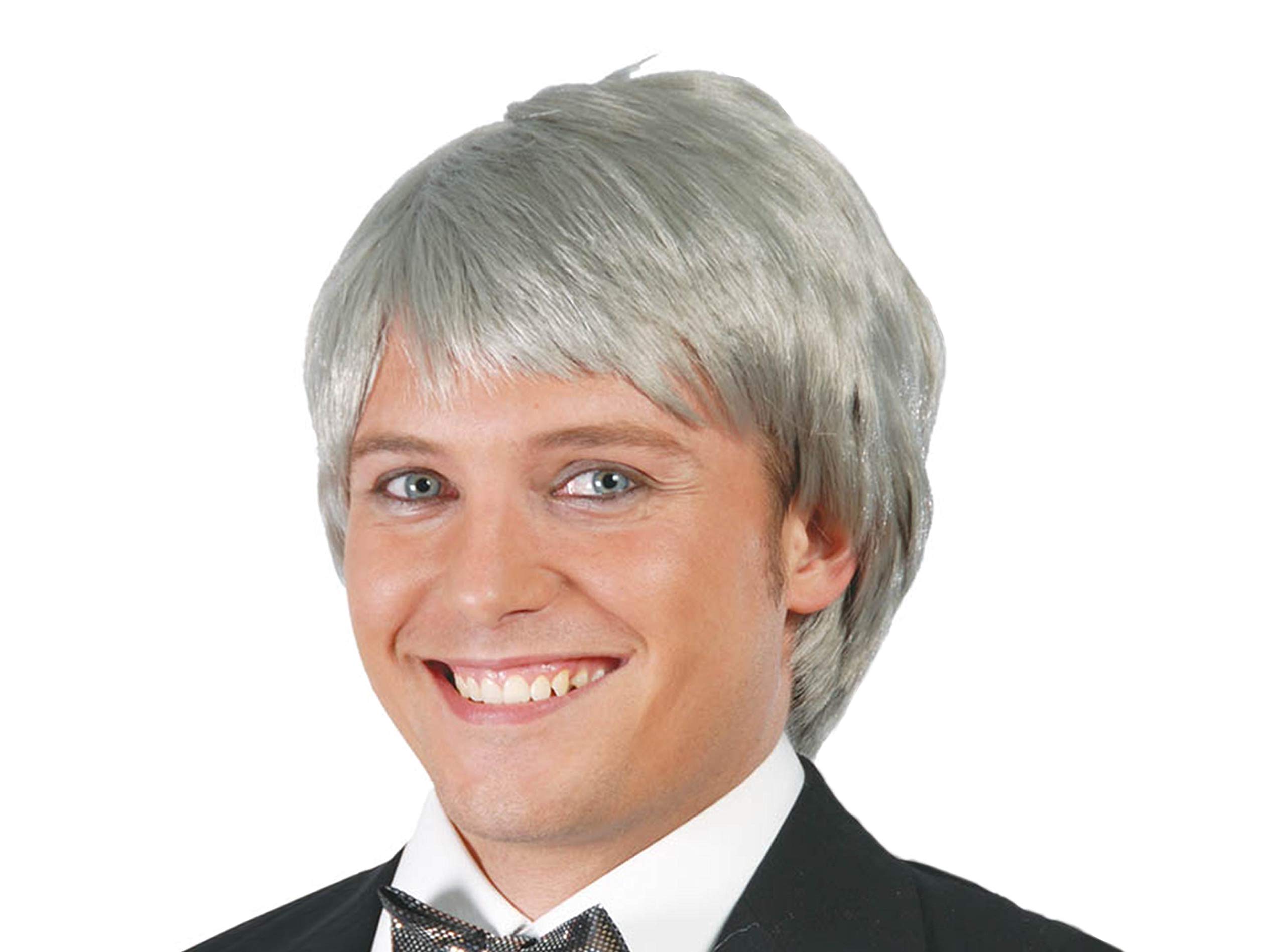 Natural Grey Men's Wig for Thinning Hair - Realistic & Comfortable Hairpiece for Daily Wear & Cosplay