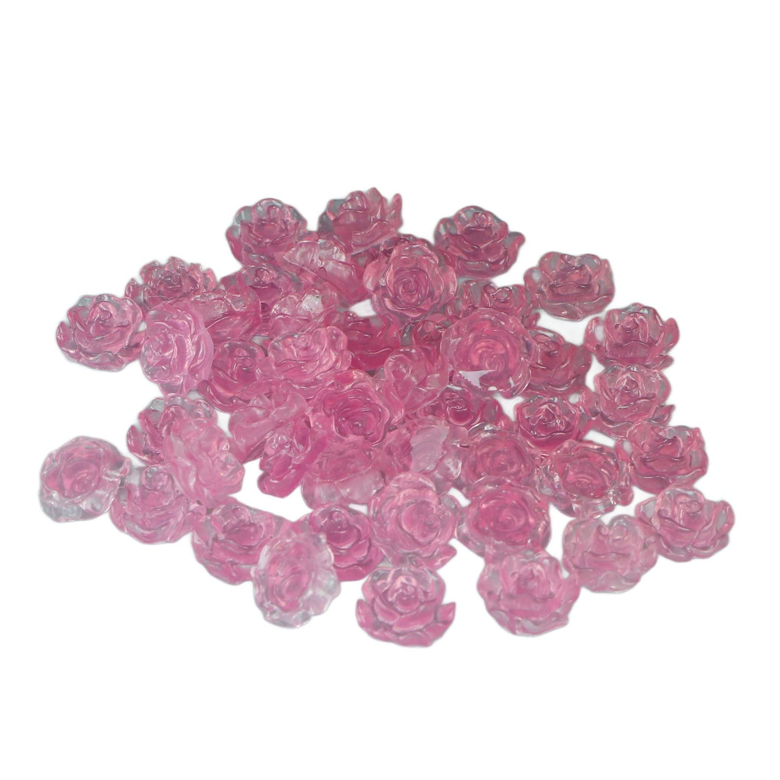Ubersweet® 3D Flower Nail Art Decorations - Delicate Resin Nail Stickers for Women, DIY Manicure, Salon Supplies (Rose Red) - Perfect for Wedding, Party, and Special Occasion Nail Designs
