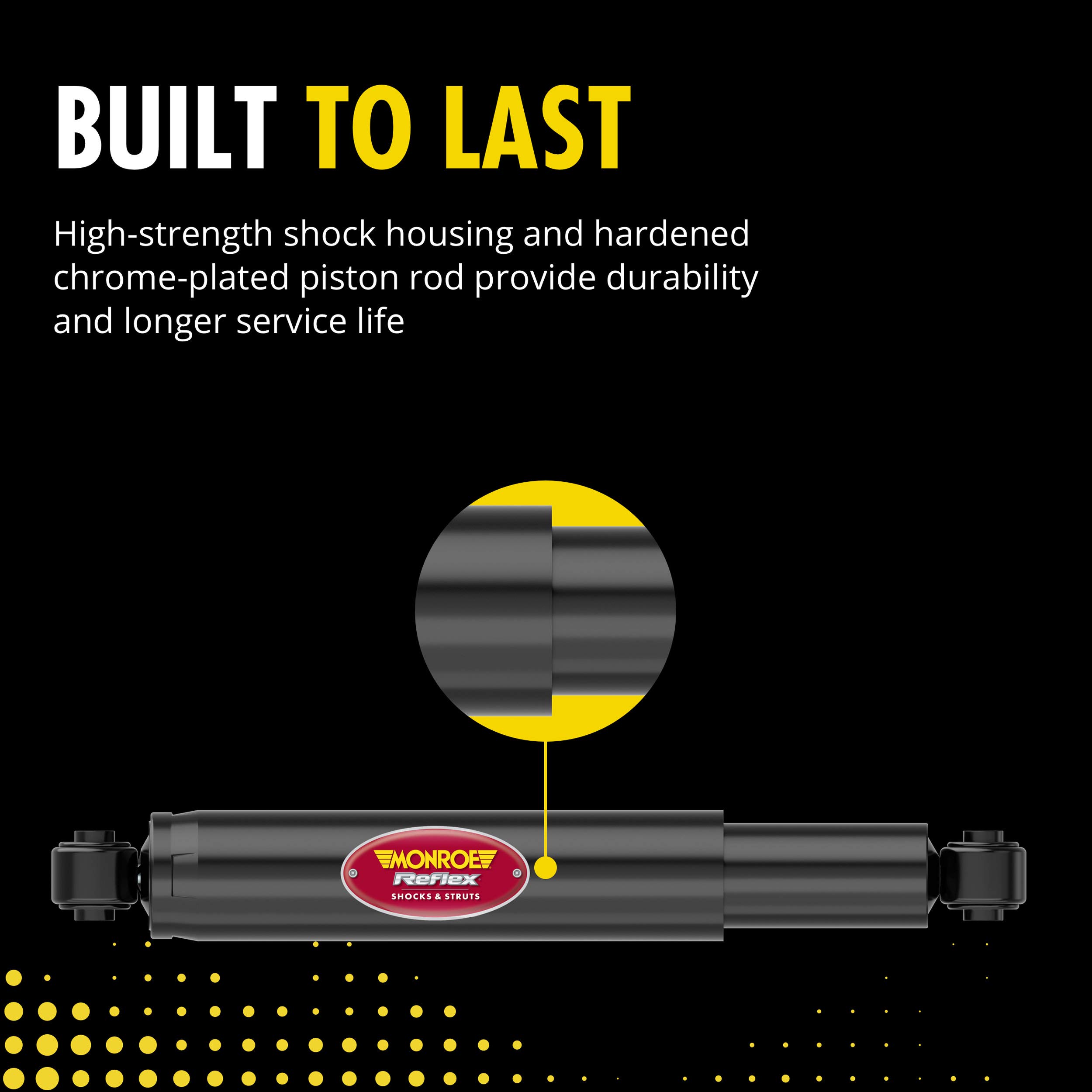 Monroe 911502 Reflex Monotube Shock Absorber - Premium Car Suspension Part for Smooth Ride & Enhanced Handling | Ideal for Trucks, SUVs & Daily Commuters