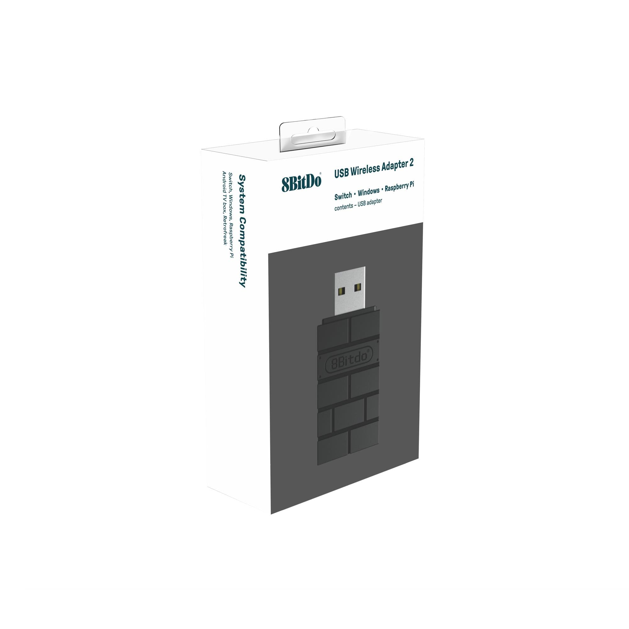 8BitDo USB Wireless Adapter 2 for PC, Switch, PS4, PS5 - Bluetooth Controller Receiver Dongle for Gaming Consoles | Perfect for Retro & Modern Gaming Setups