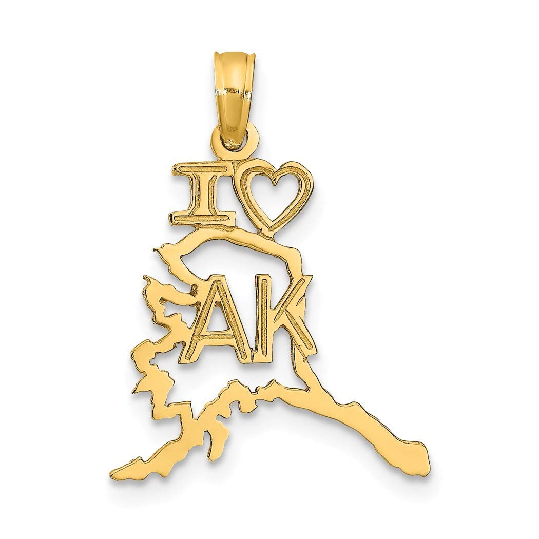 14K Solid Gold Alaska State Pendant Necklace for Women - Elegant Jewelry Gift for Birthday, Anniversary & Graduation - Perfect for Travel Lovers & Nature Enthusiasts