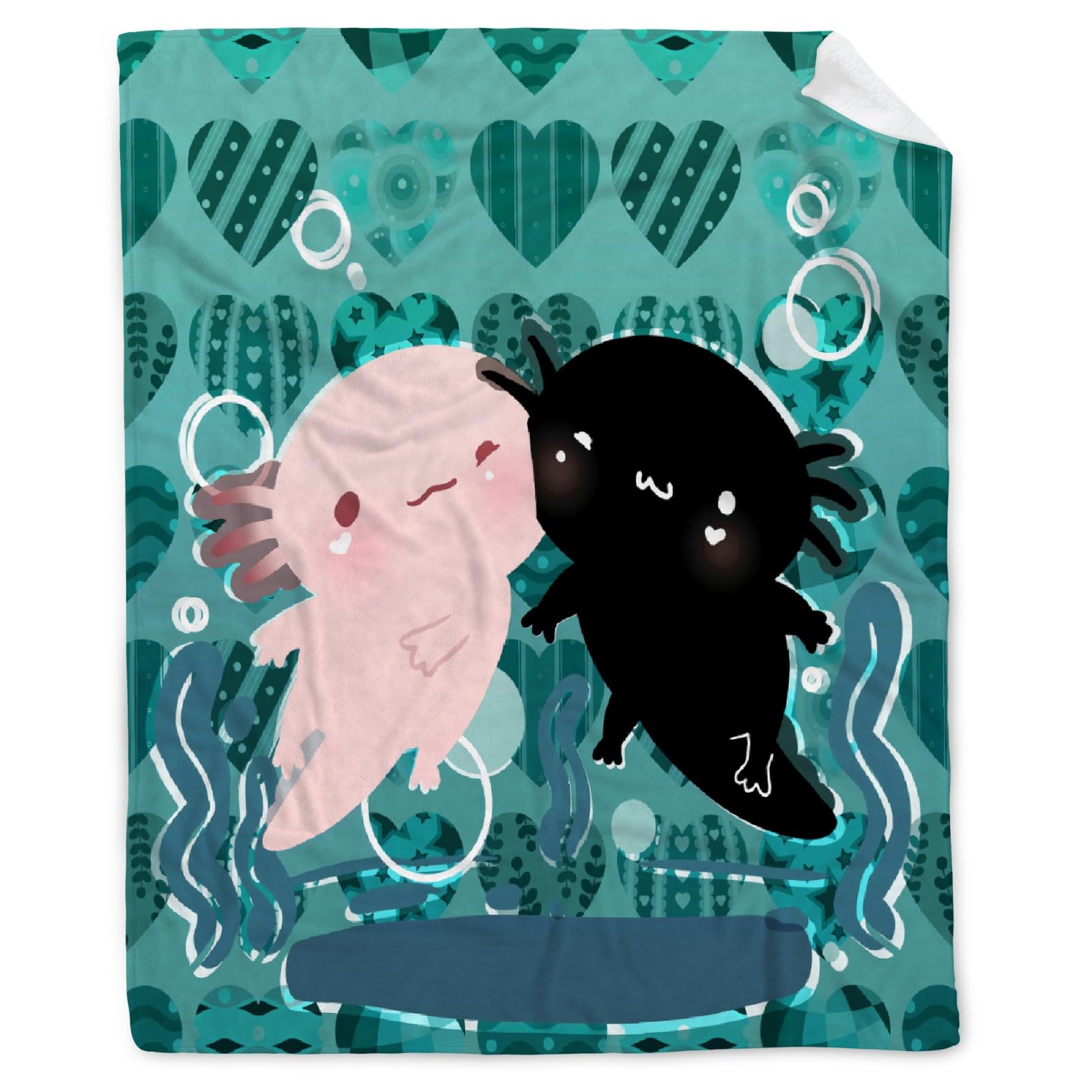 Super Soft Axolotl Plush Blanket - 40x30 Inch Cozy Throw for Bed, Couch & Sofa - Perfect Gift for Baby Girls & Kids | Cute Axolotl Design for Home Decor, Nursery & Snuggling