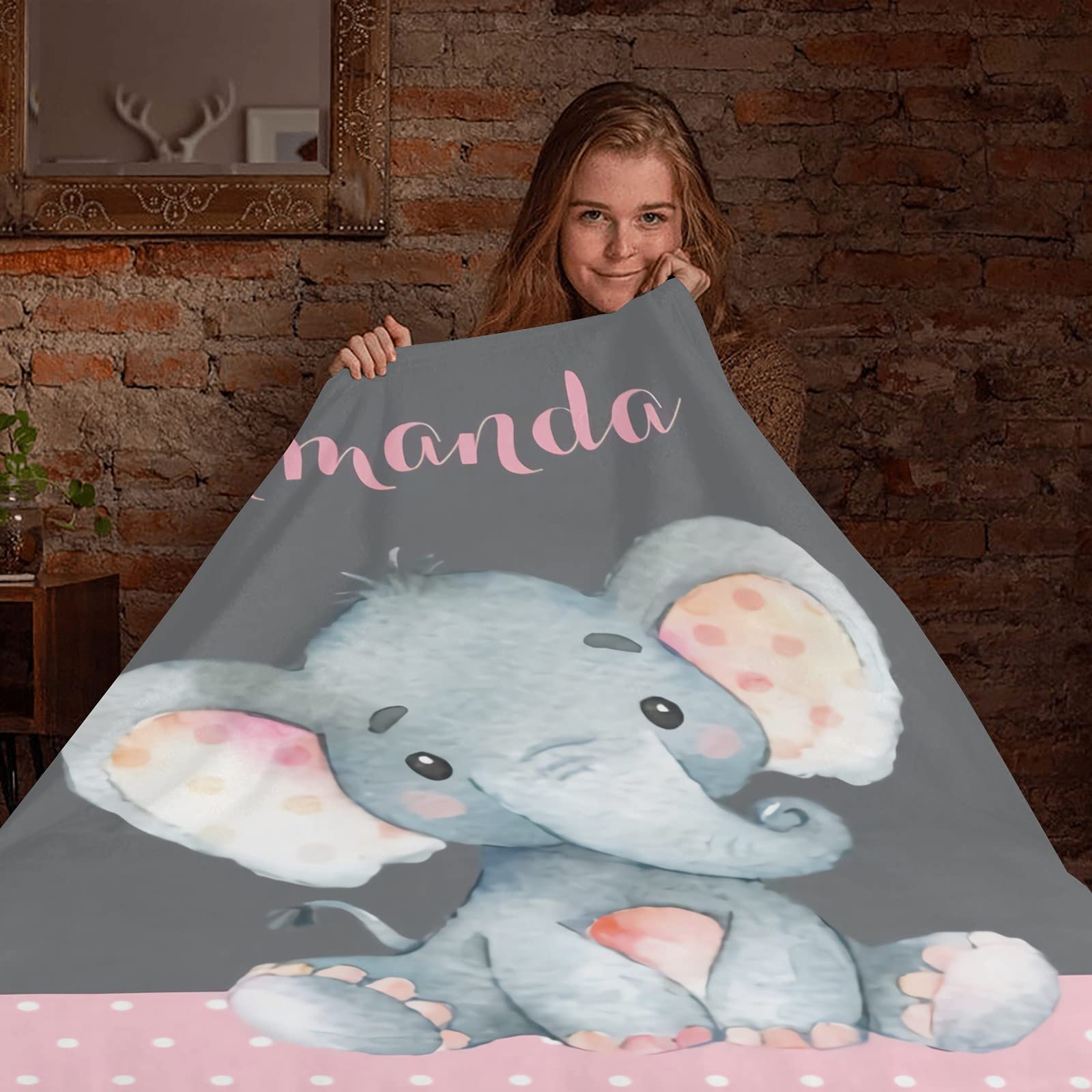Personalized Baby Blanket with Name - Custom Embroidered Soft Blankets for Newborns & Infants | Perfect Baby Shower Gift for Boys & Girls | Nursery Decor & Swaddling Blanket for Crib, Stroller & Travel