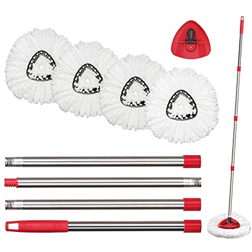 Mop Handle&base With 4 Head Refills