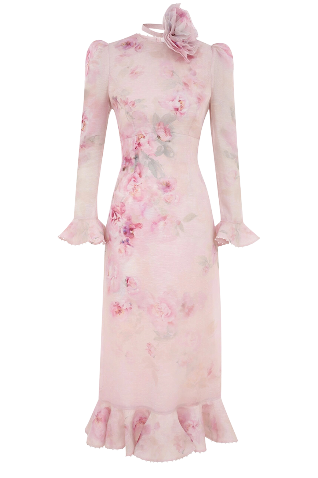 Crush Flower Midi Dress - Floral Print Summer Dress for Women | Pink Floral Dress for Beach Vacation, Date Night & Outdoor Parties