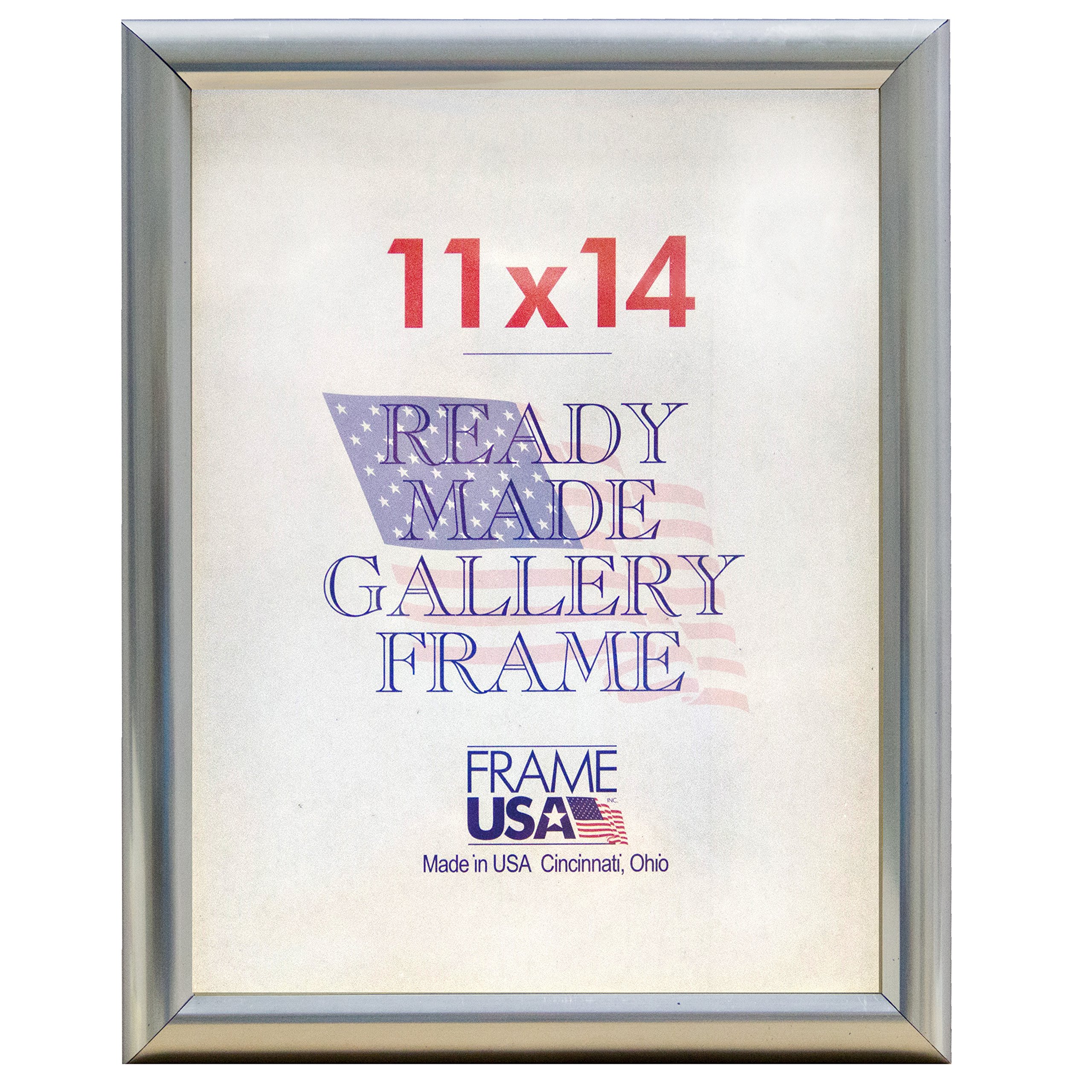 11x14 Silver Deluxe Polystyrene Plastic Poster Frame - Made in USA | Wall Art Display for Home, Office & Classroom Decor