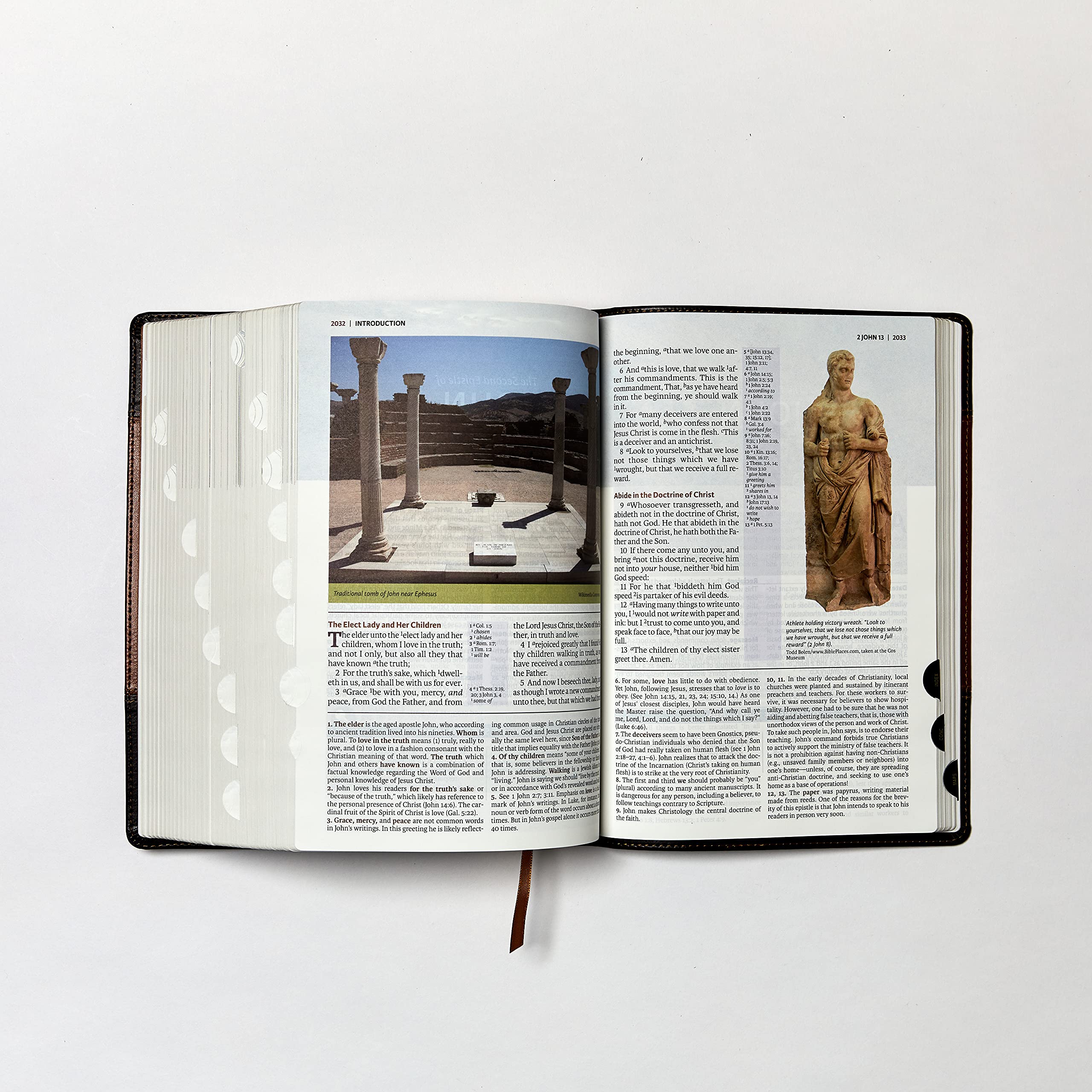 KJV The King James Study Bible - Bonded Leather, Brown, Thumb Indexed, Red Letter, Full-Color Edition | Holy Bible King James Version | Perfect for Church, Bible Study & Personal Devotion