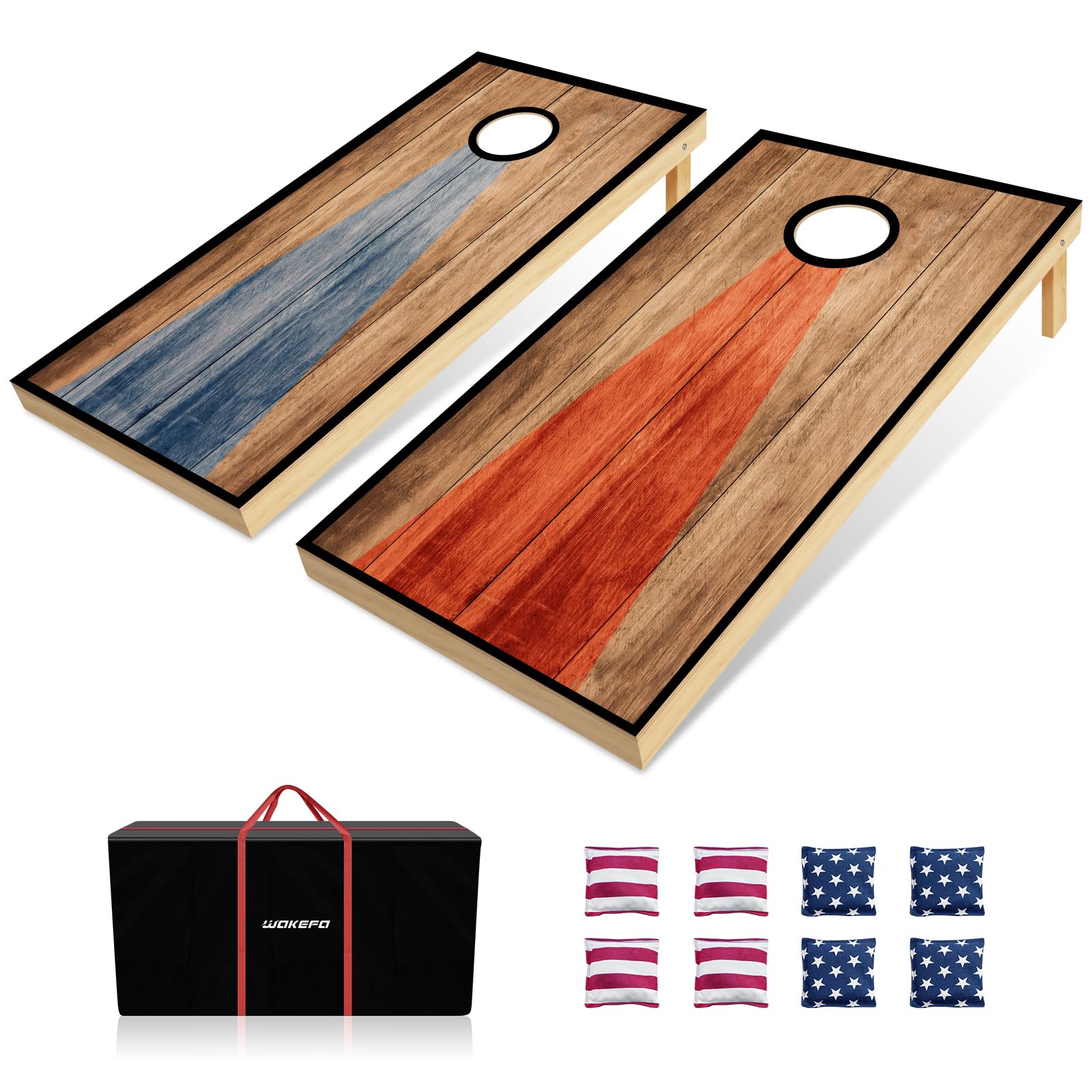 Premium Cornhole Game Set - 3'x2' & 4'x2' Regulation Size Solid Wood Corn Hole Boards with Bags - Outdoor Lawn, Backyard, Beach & Park Game for Adults & Family Fun - Perfect for BBQs, Tailgating & Outdoor Parties
