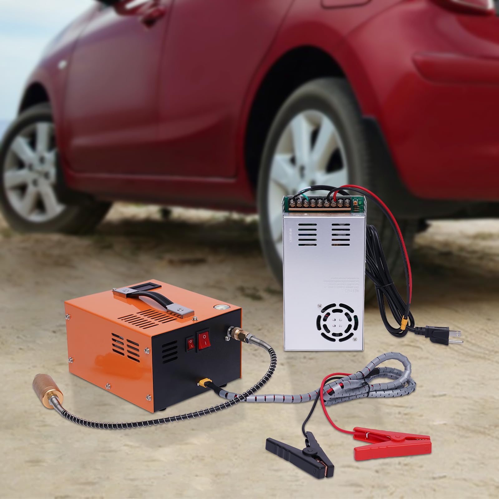 High-Power 250W 12V PCP Air Compressor - 300Bar/4500 PSI Portable High Pressure Air Pump with 12500RPM Cooling Fan | For PCP Air Rifles, Paintball Tanks & Air Pistols | Hunting, Shooting Sports & Outdoor Activities