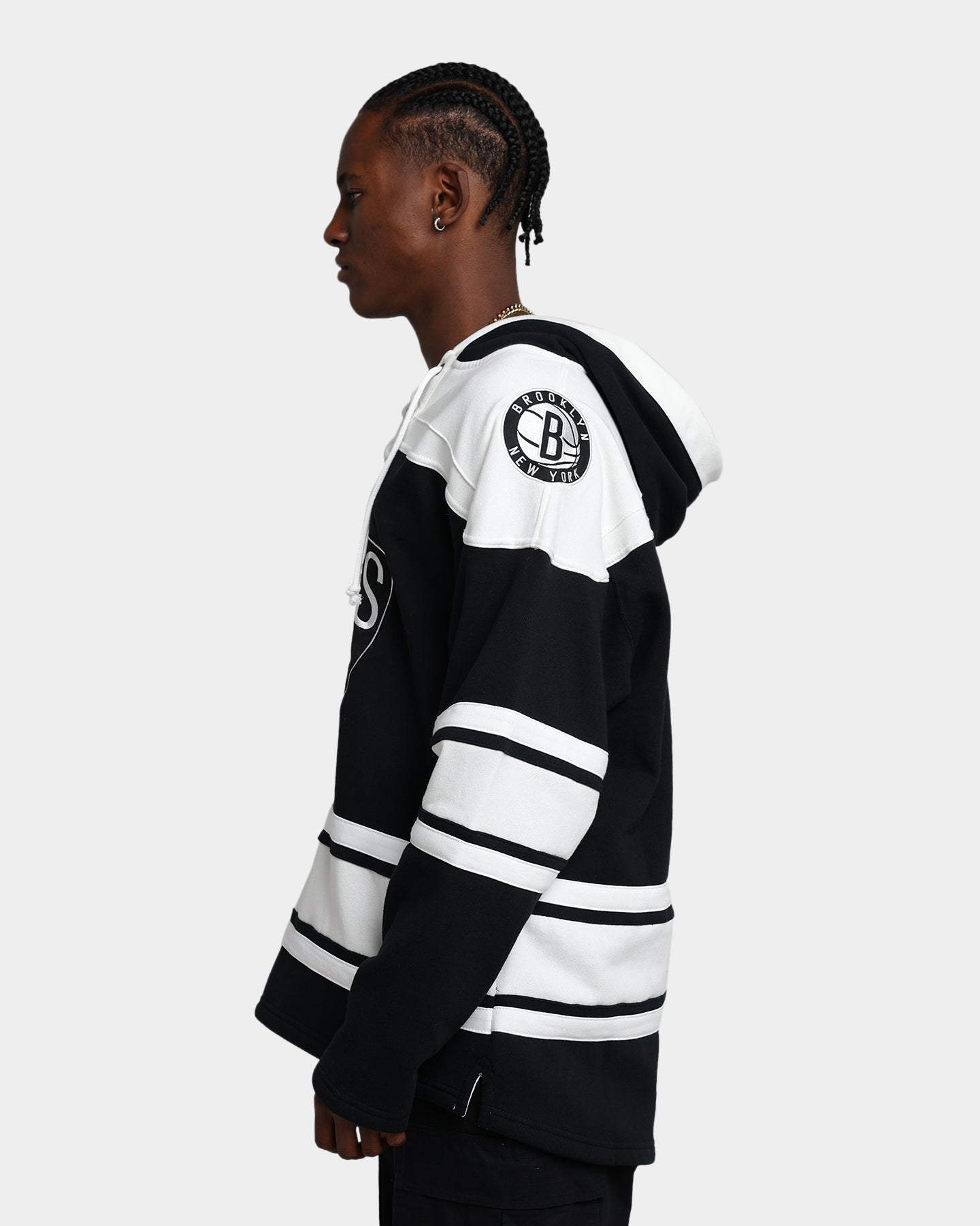 47 Brand Brooklyn Nets Superior Lacer Hoodie - Jet Black NBA Fan Apparel for Men & Women - Perfect for Game Day, Streetwear & Casual Outfits