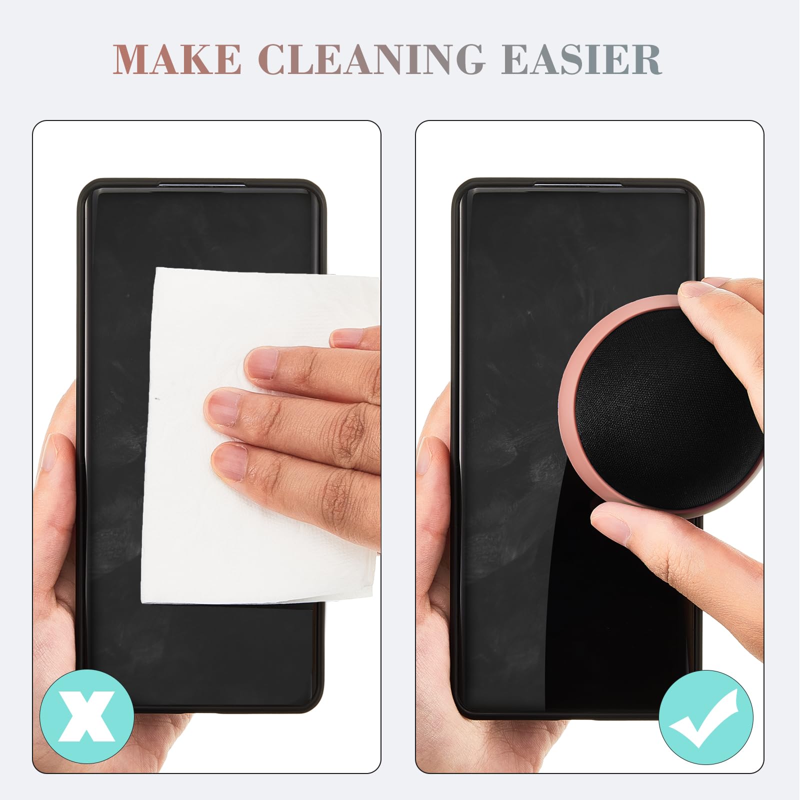 Suclain 4 Pack Microfiber Screen Cleaner Balls - Easter Gift for Phone, Laptop, Monitor, Car Touchscreen - Reusable Dust & Fingerprint Remover for Graduation, Office, Home & Travel Use