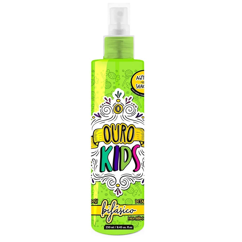 Ouro Kids Detangler Biphasic Hair Treatment for Children - Gentle Leave-In Conditioner to Smooth & Soften Hair - Perfect for Daily Use, After Swimming, or Before Styling
