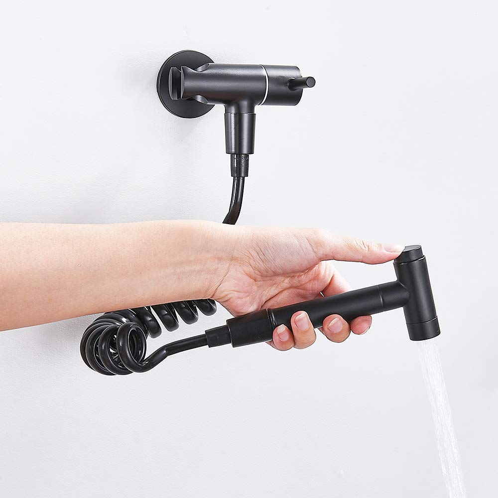 BlackSprayer Brass Cloth Diaper Washer & Shower Sprayer Set - Wall Mounted Portable Bathroom Shower Tap with Single Cold Water - Perfect for Baby Care, Pet Washing & Household Cleaning