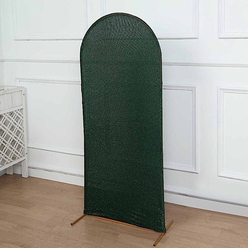 Metallic Fitted Spandex Round Wedding Arch Backdrop Stand Cover - Elegant Ceremony Decor for Weddings, Parties & Photo Shoots