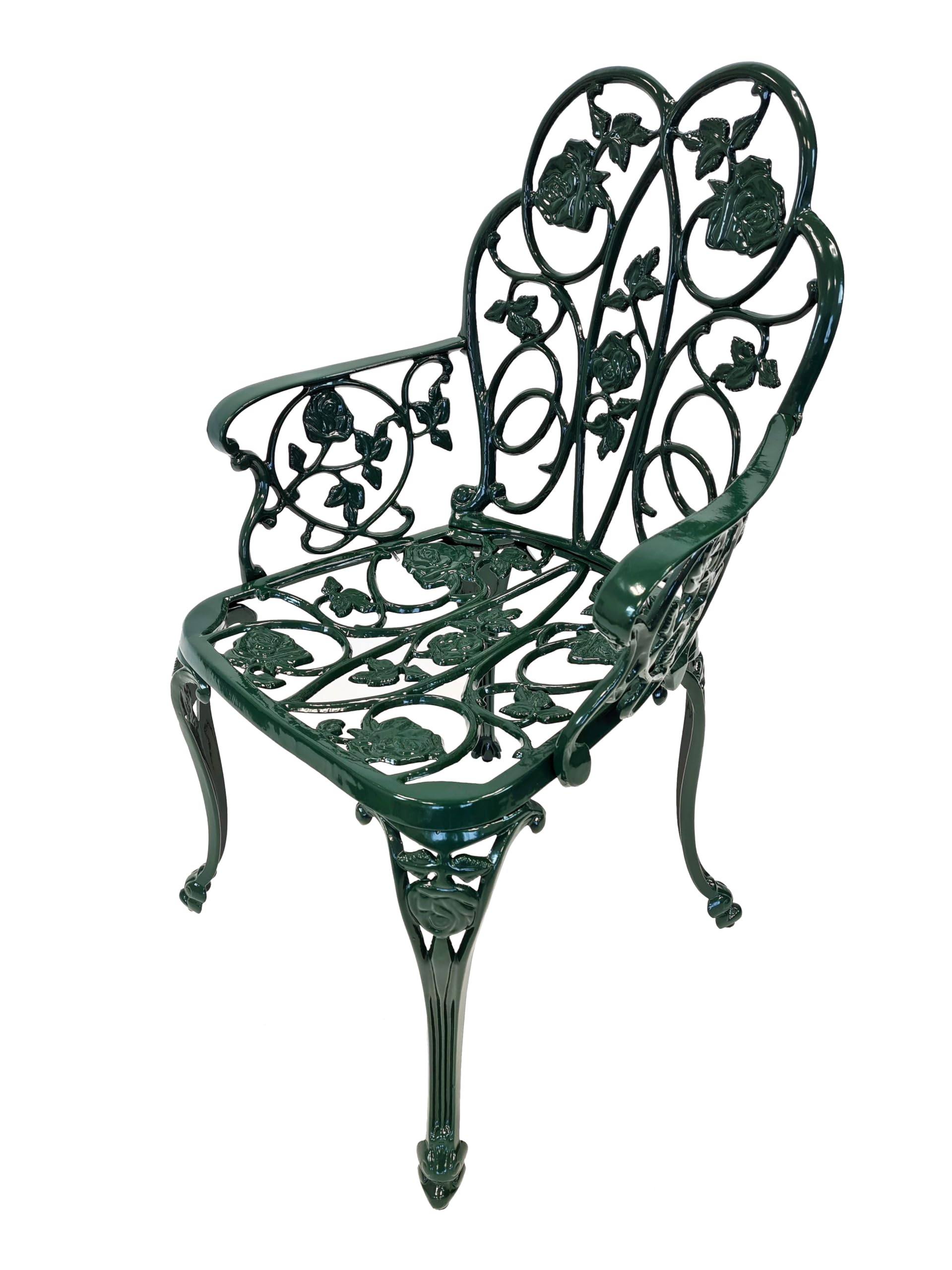**ABC HOME Vintage Style Aluminum Cast Garden Chair - Outdoor Patio, Balcony, and Terrace Seating for Relaxing**