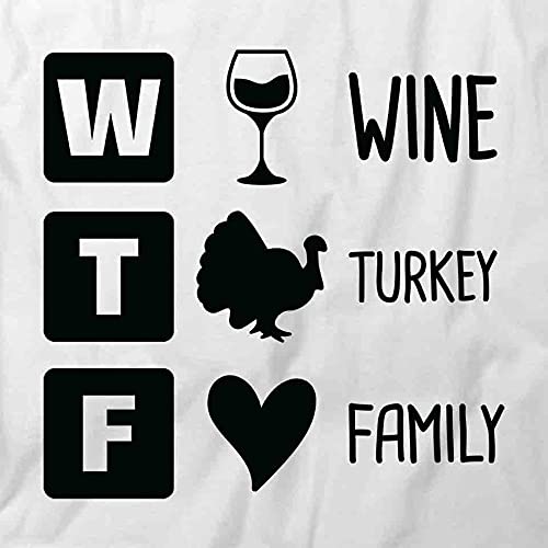 Funny Wine Turkey Family Graphic T-Shirt | Printed White Cotton Tee for Thanksgiving, Christmas & Family Gatherings
