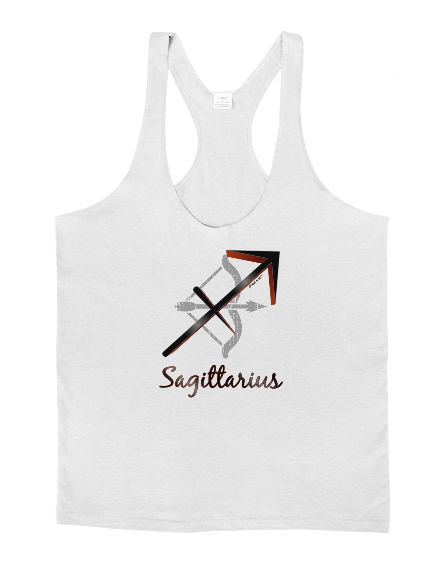 LOBBO TooLoud Sagittarius Symbol Men's String Tank Top - Stylish Muscle Shirt for Gym, Beach & Summer Outfits