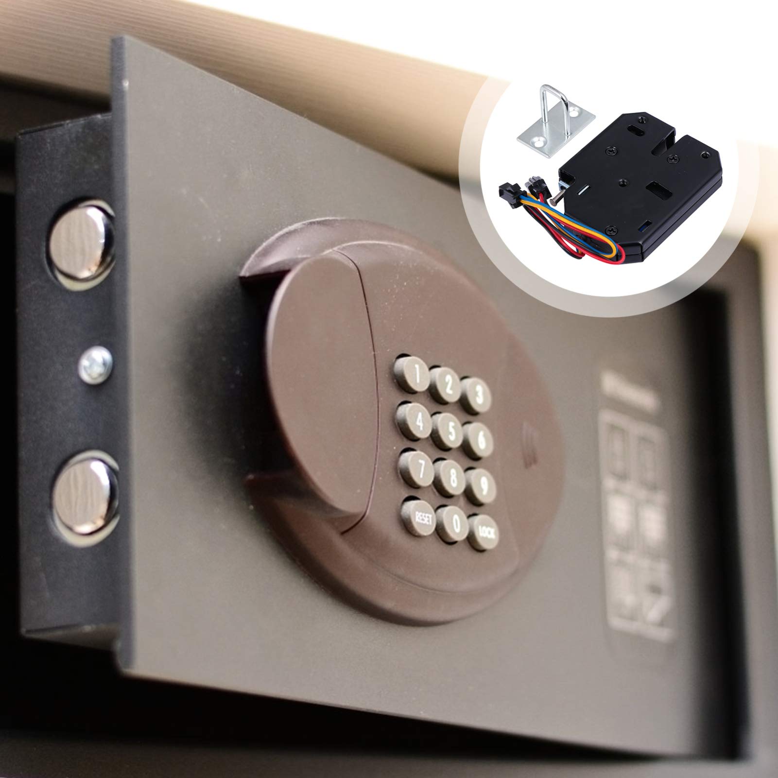 High Security Electric Magnetic Lock - 12V/24V Electromagnetic Cabinet Lock with Fail-Safe Mechanism for Office, Home & Commercial Use