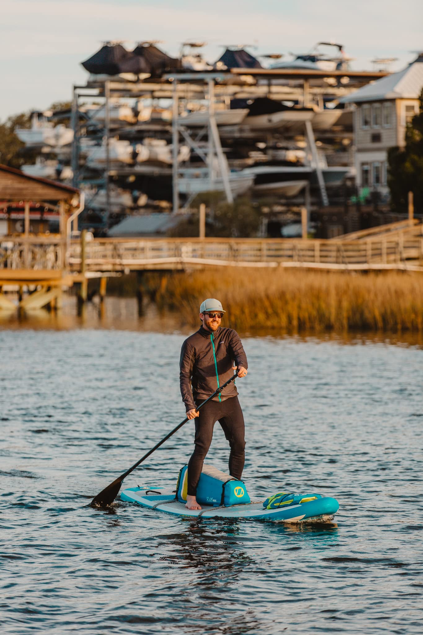 ZUP Boomer iSup Stand Up Paddle Board Combo - Inflatable SUP for All Ages - Perfect for Lakes, Rivers & Calm Waters - Includes Paddle & Accessories - Blue & White Design - Great for Fitness, Yoga & Family Fun