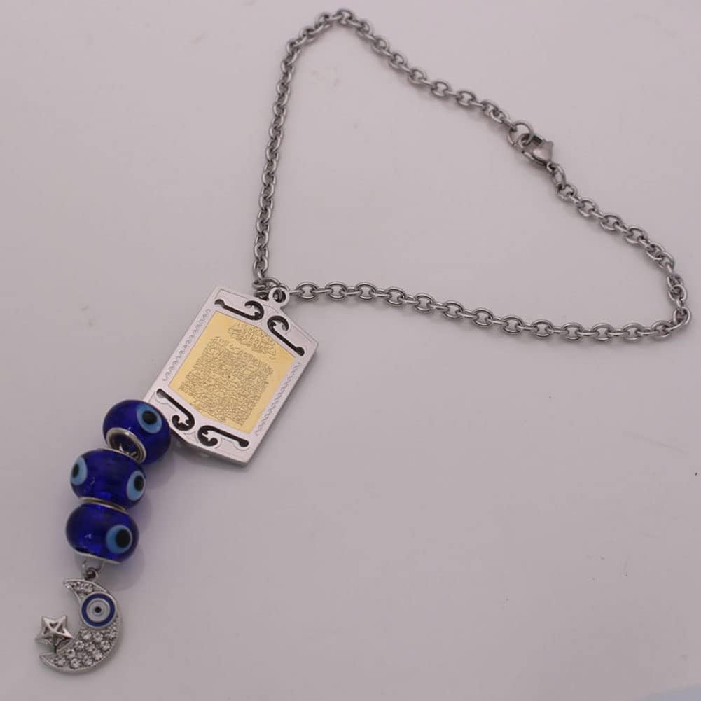 Islamic Quran Ayatul Kursi Car Pendant - Muslim Prayer Hanging Ornament for Vehicle Protection & Blessing | Perfect for Daily Commute, Road Trips & Spiritual Comfort
